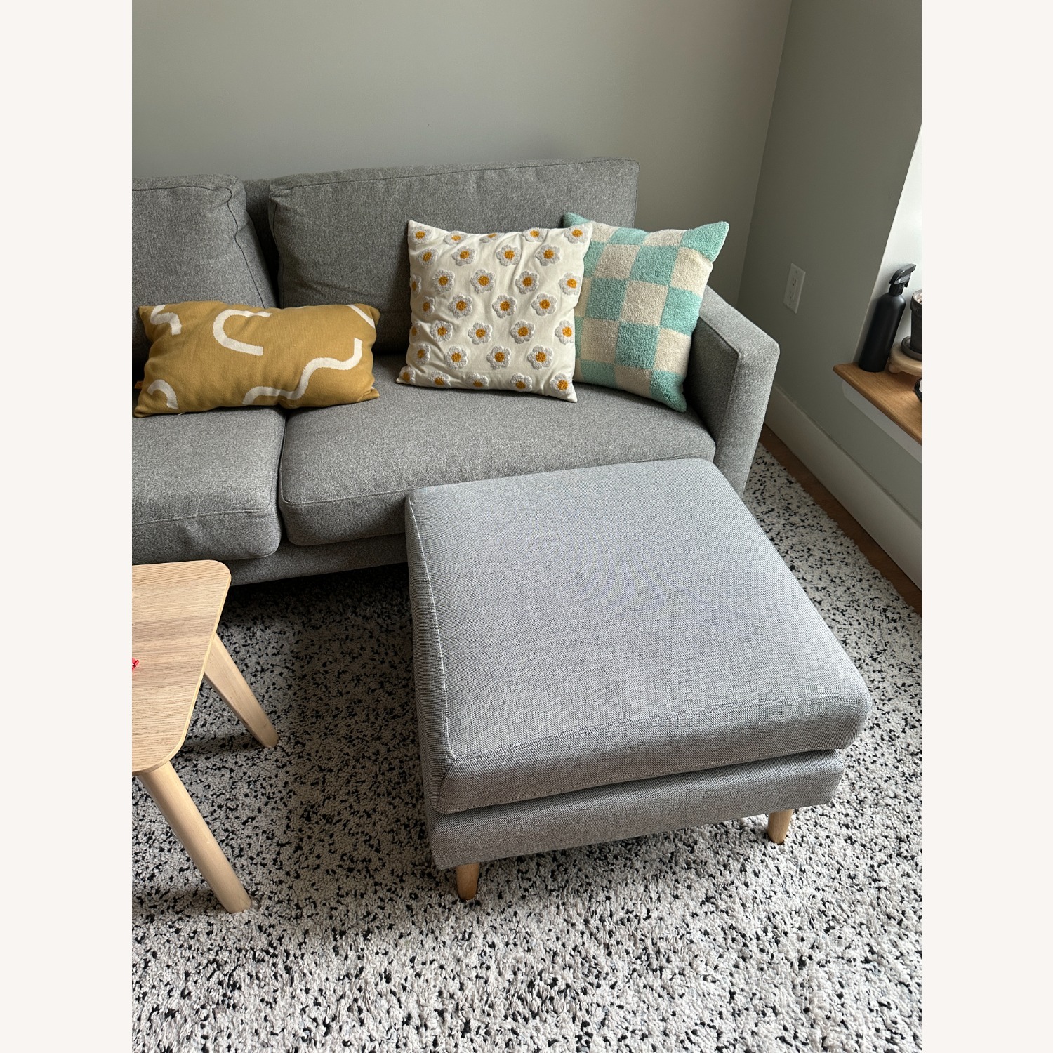 Burrow Gray Nomad Ottoman - image-3