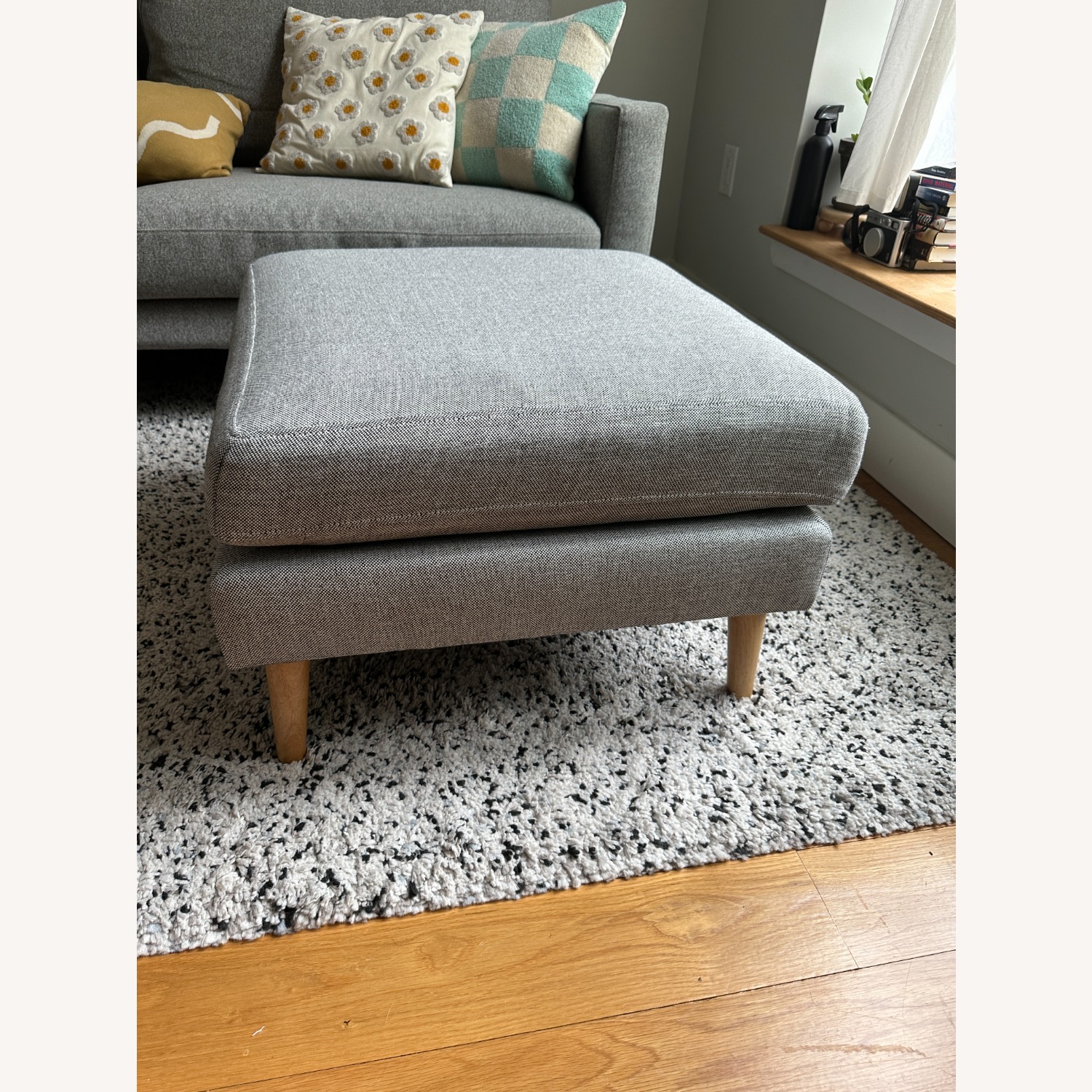 Burrow Gray Nomad Ottoman - image-2