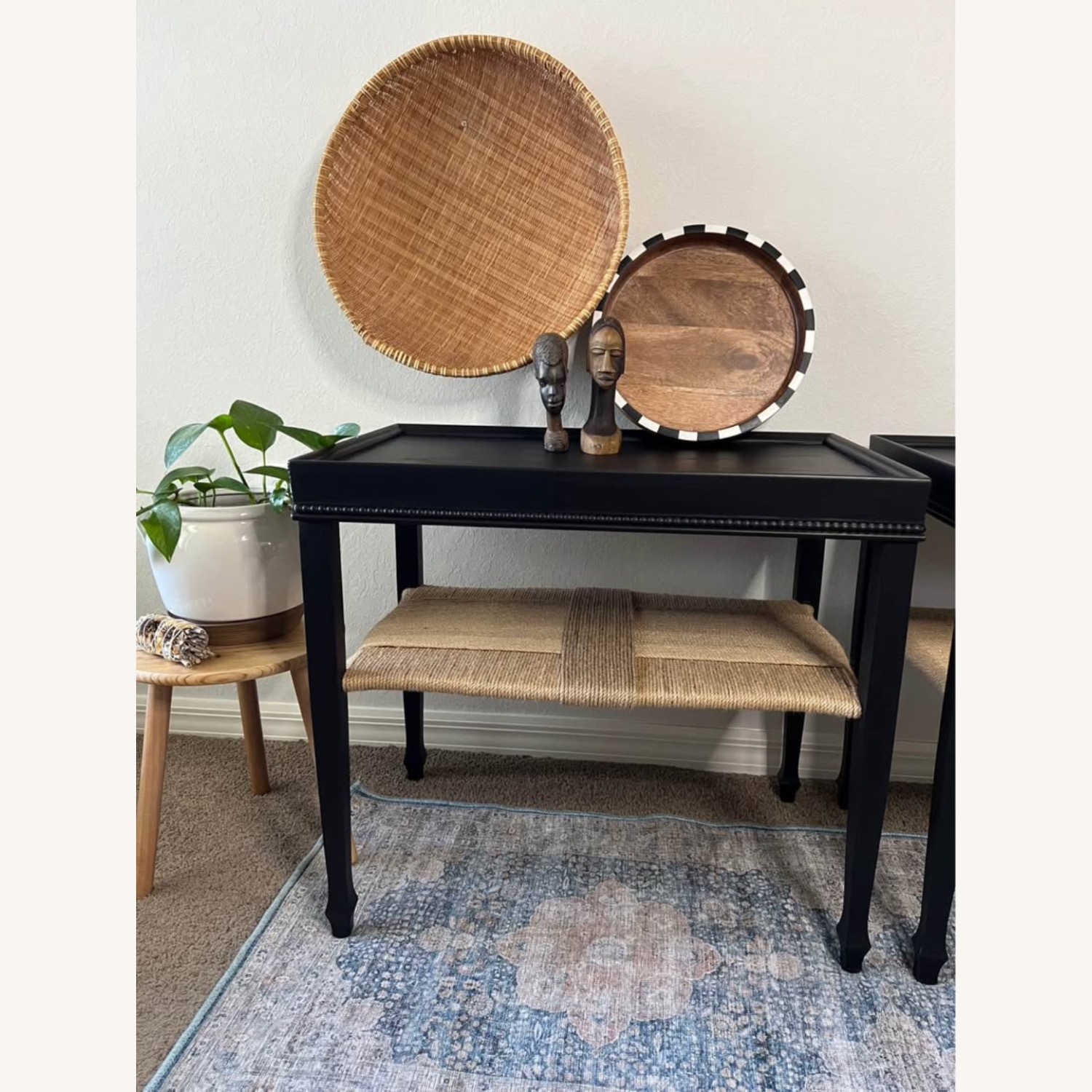 Boho Chic Black Side Tables - image-2