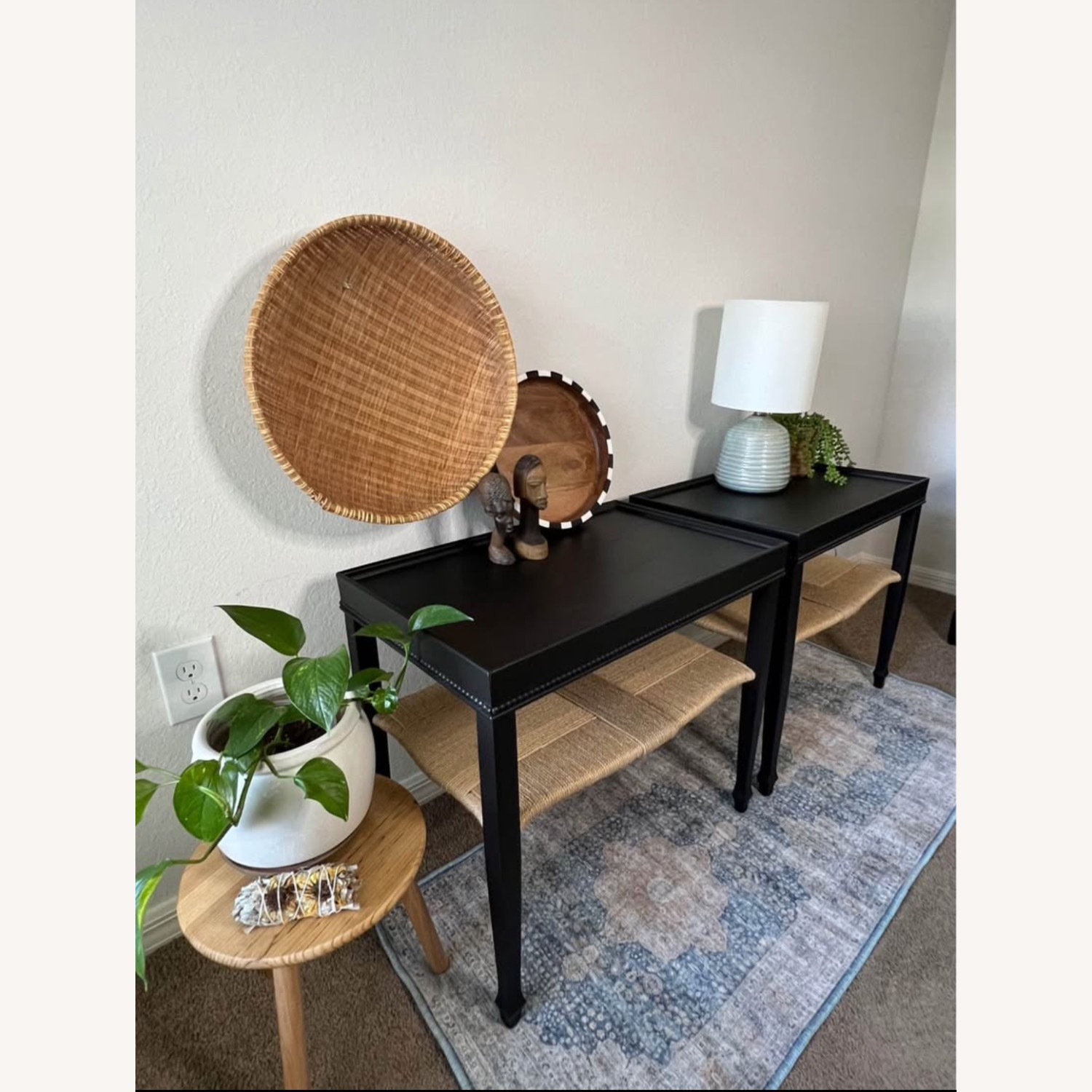 Boho Chic Black Side Tables - image-8