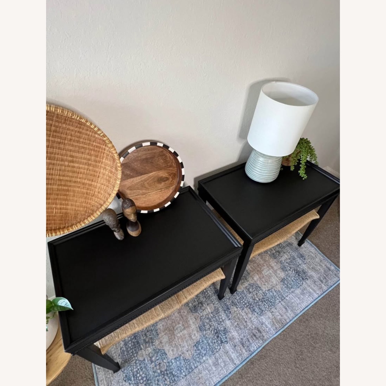 Boho Chic Black Side Tables - image-7