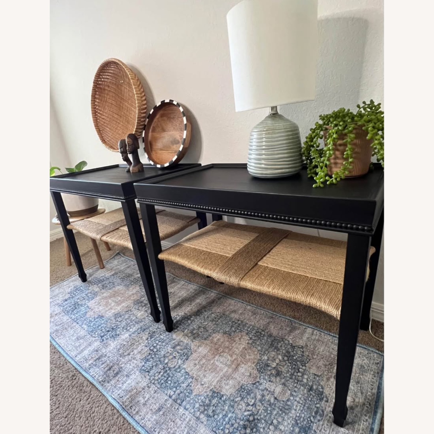 Boho Chic Black Side Tables - image-9