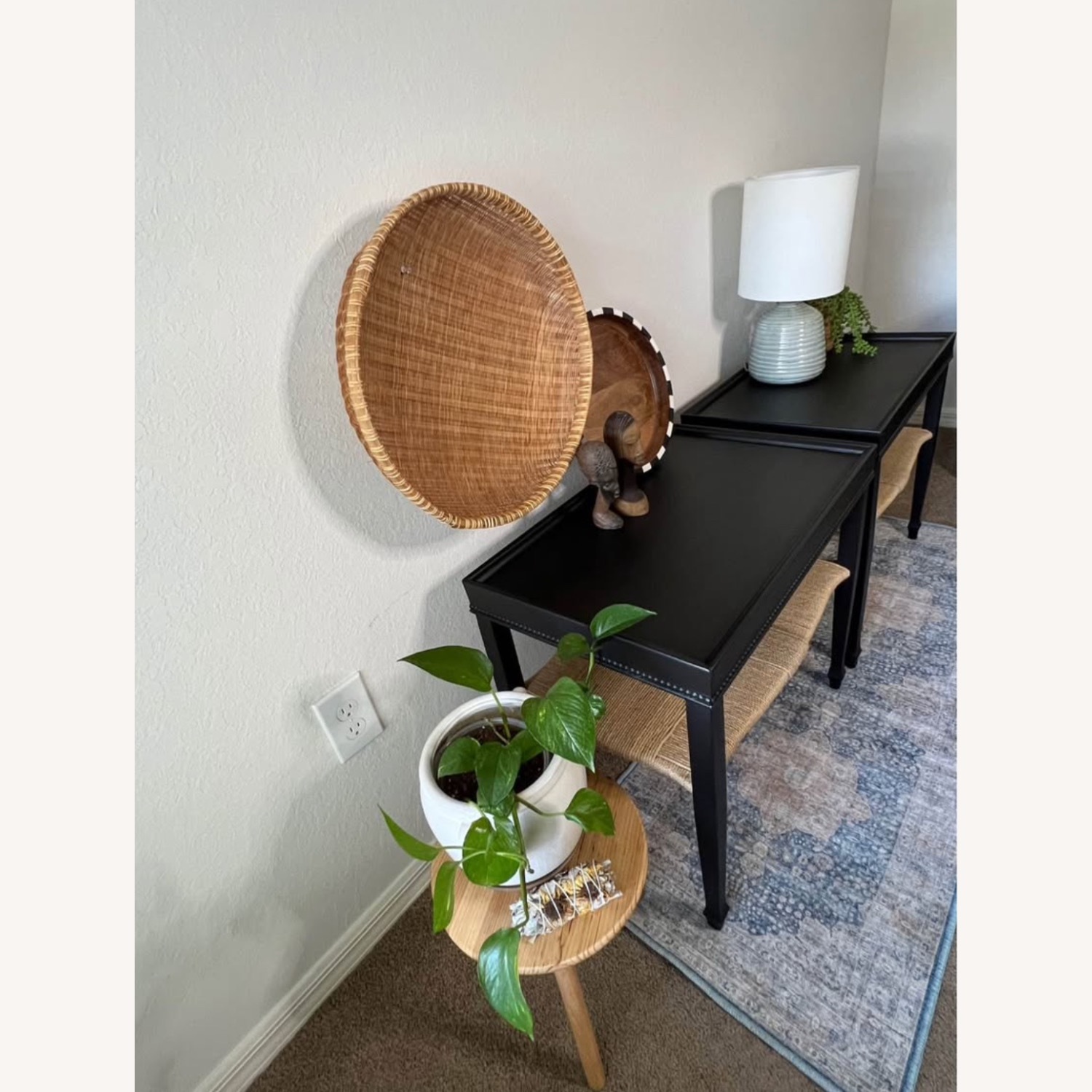 Boho Chic Black Side Tables - image-6