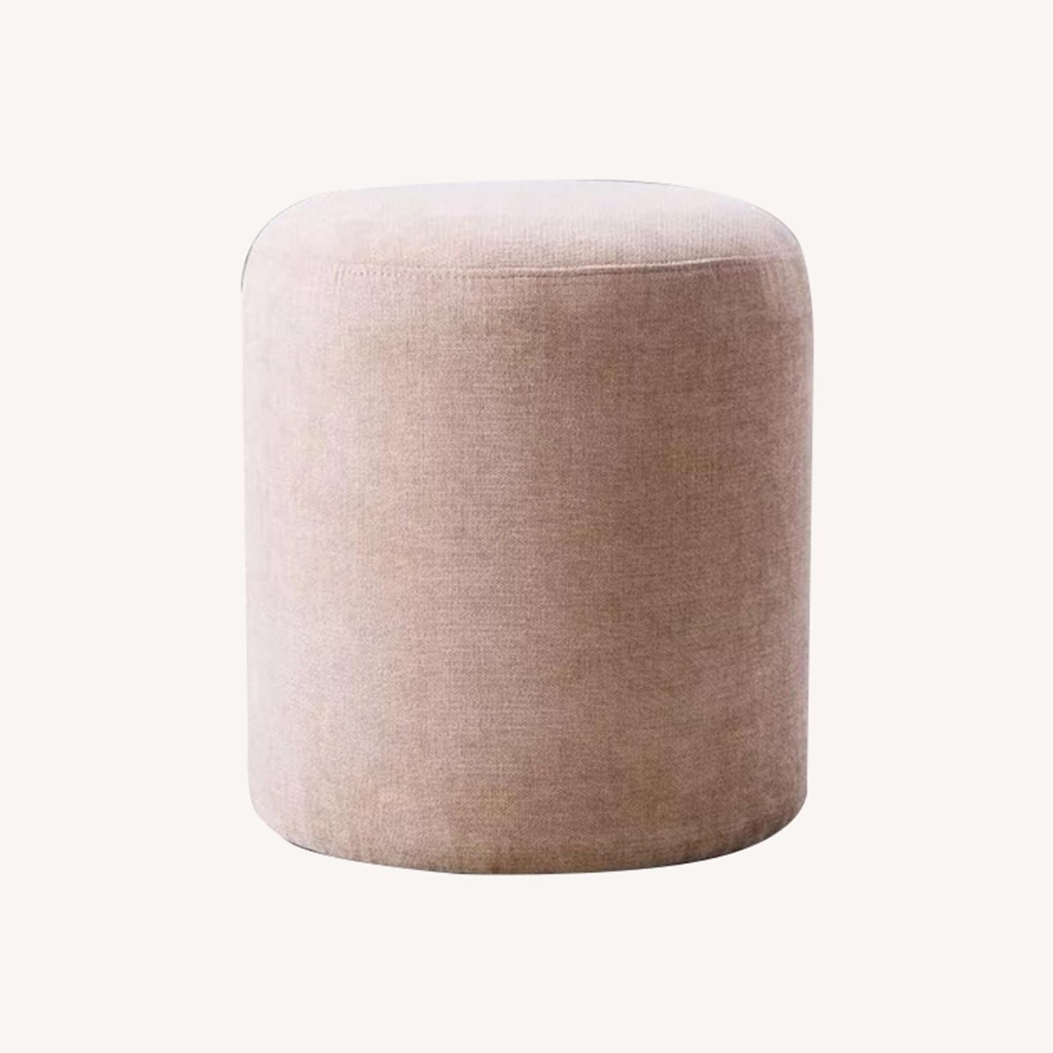 West Elm Auburn Ottoman in Dusty Rose Pink - image-0
