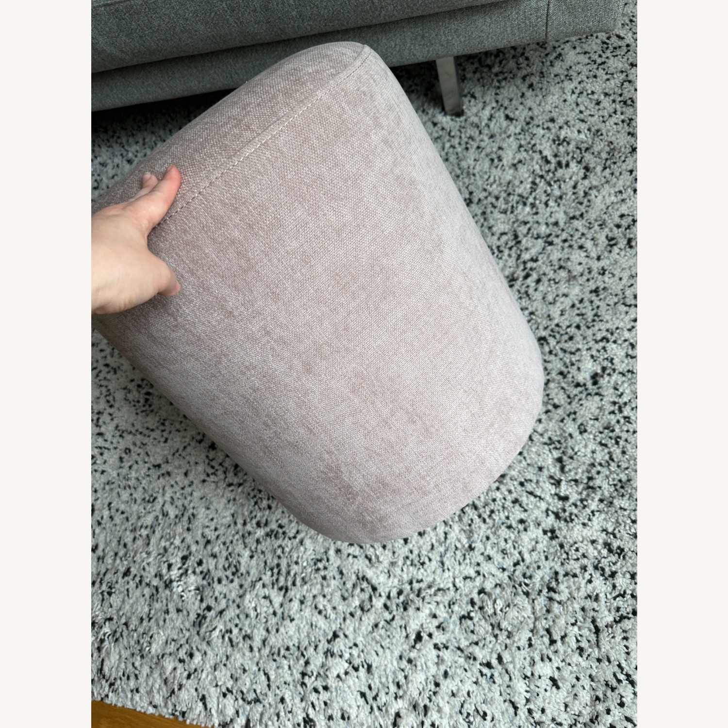 West Elm Auburn Ottoman in Dusty Rose Pink - image-2