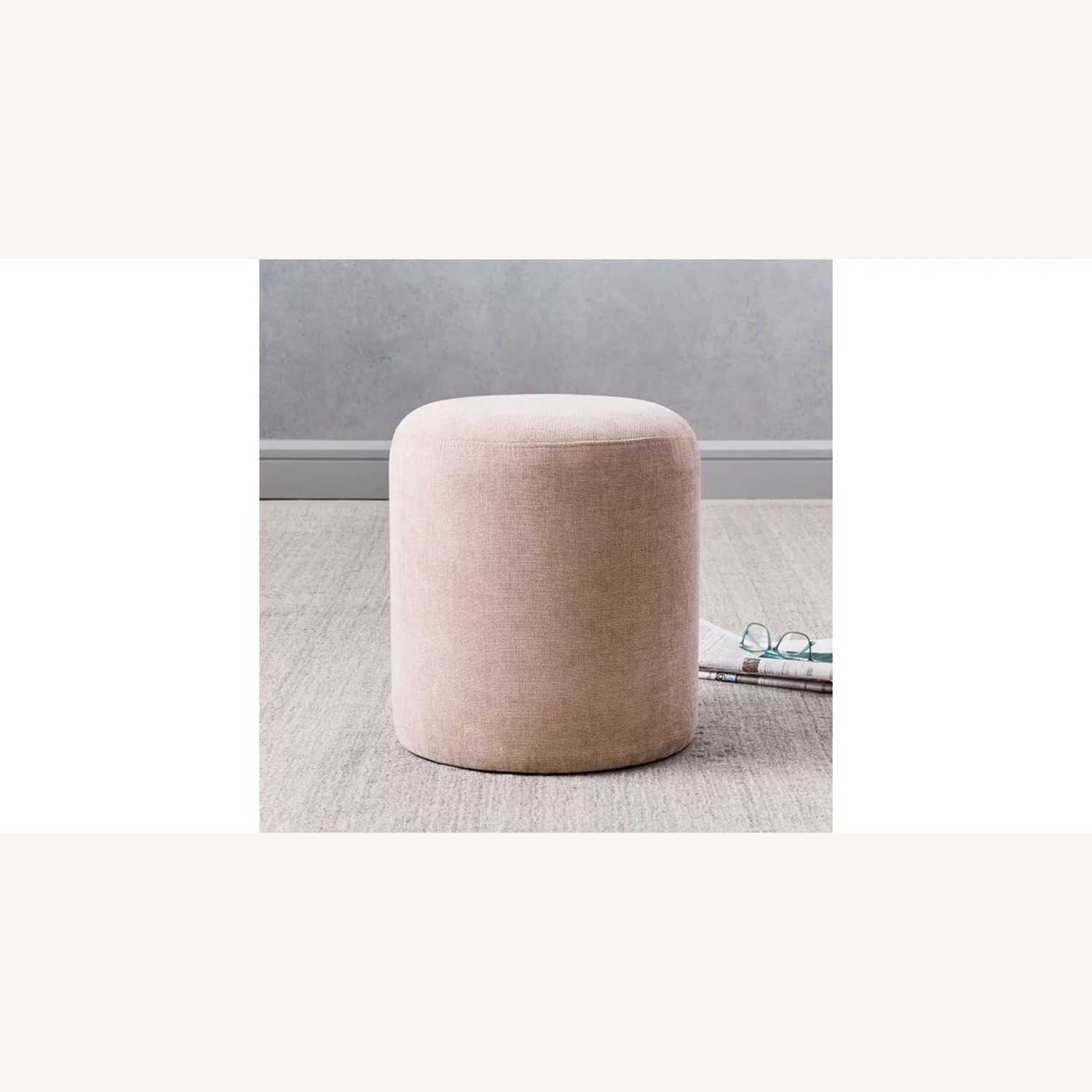 West Elm Auburn Ottoman in Dusty Rose Pink - image-6