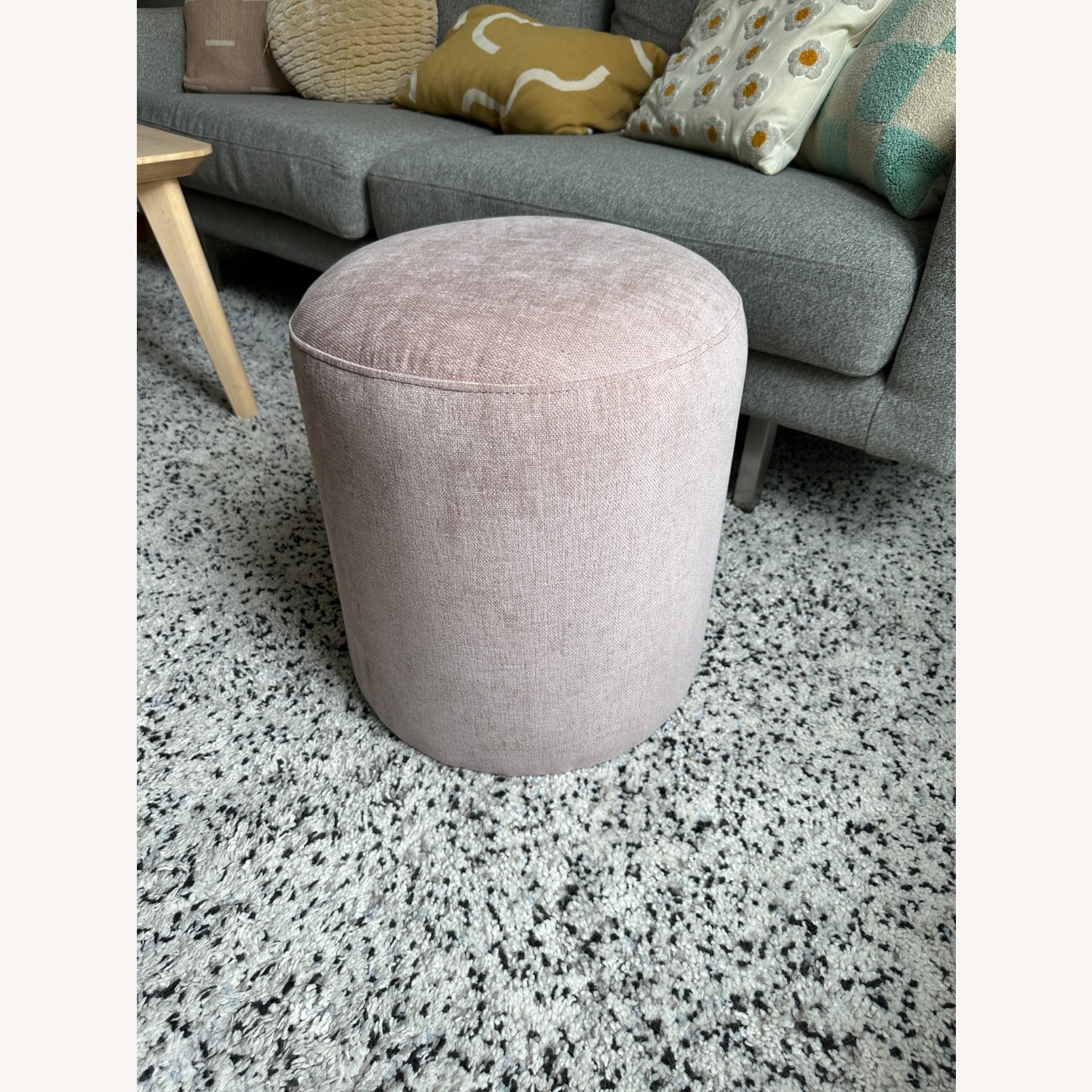 West Elm Auburn Ottoman in Dusty Rose Pink - image-7
