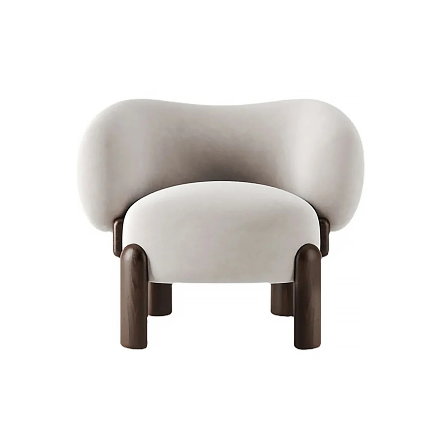 Nordic Fabric Solid Wood Bubble Lazy Sofa Chair - image-5