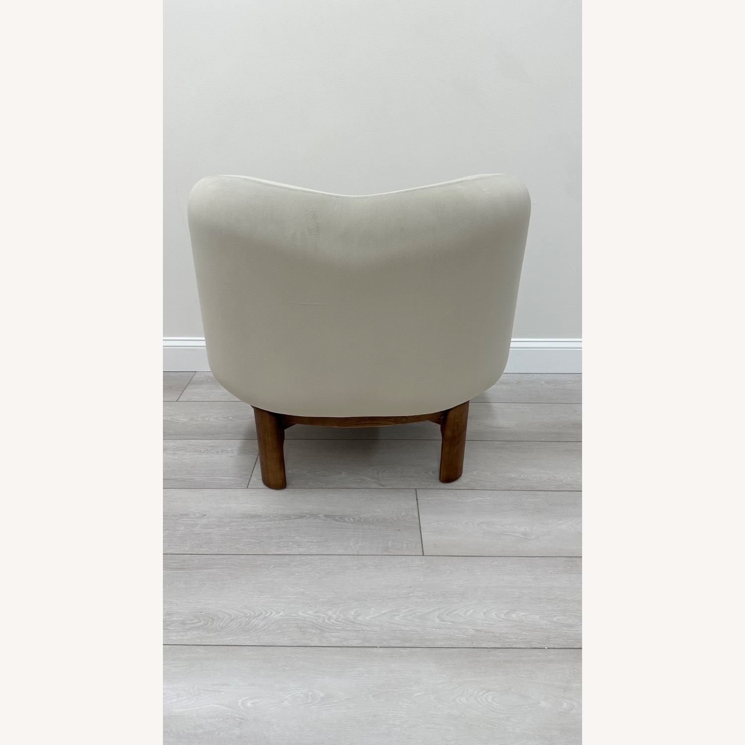 Nordic Fabric Solid Wood Bubble Lazy Sofa Chair - image-2