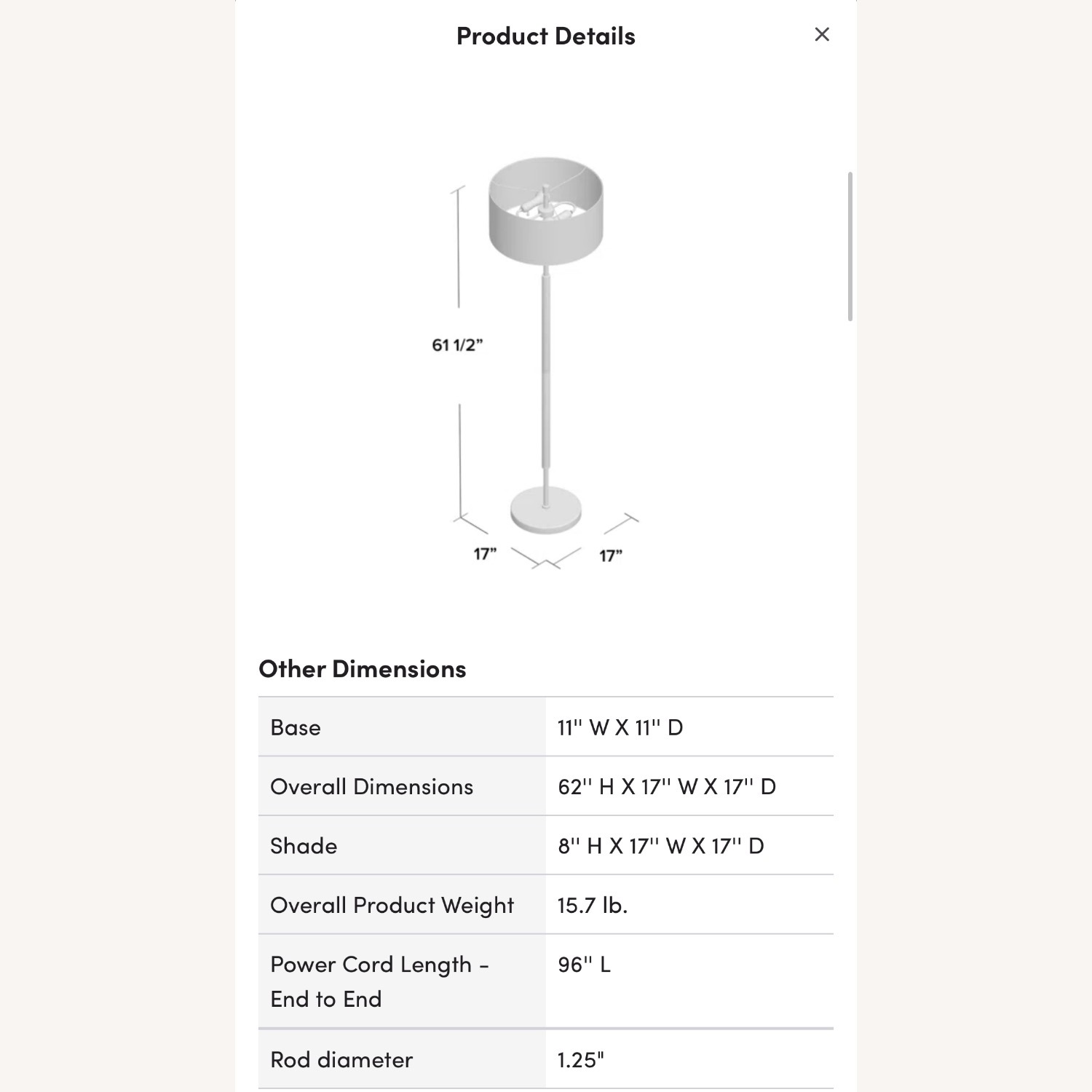 Olie 62'' Traditional Floor Lamp - image-4