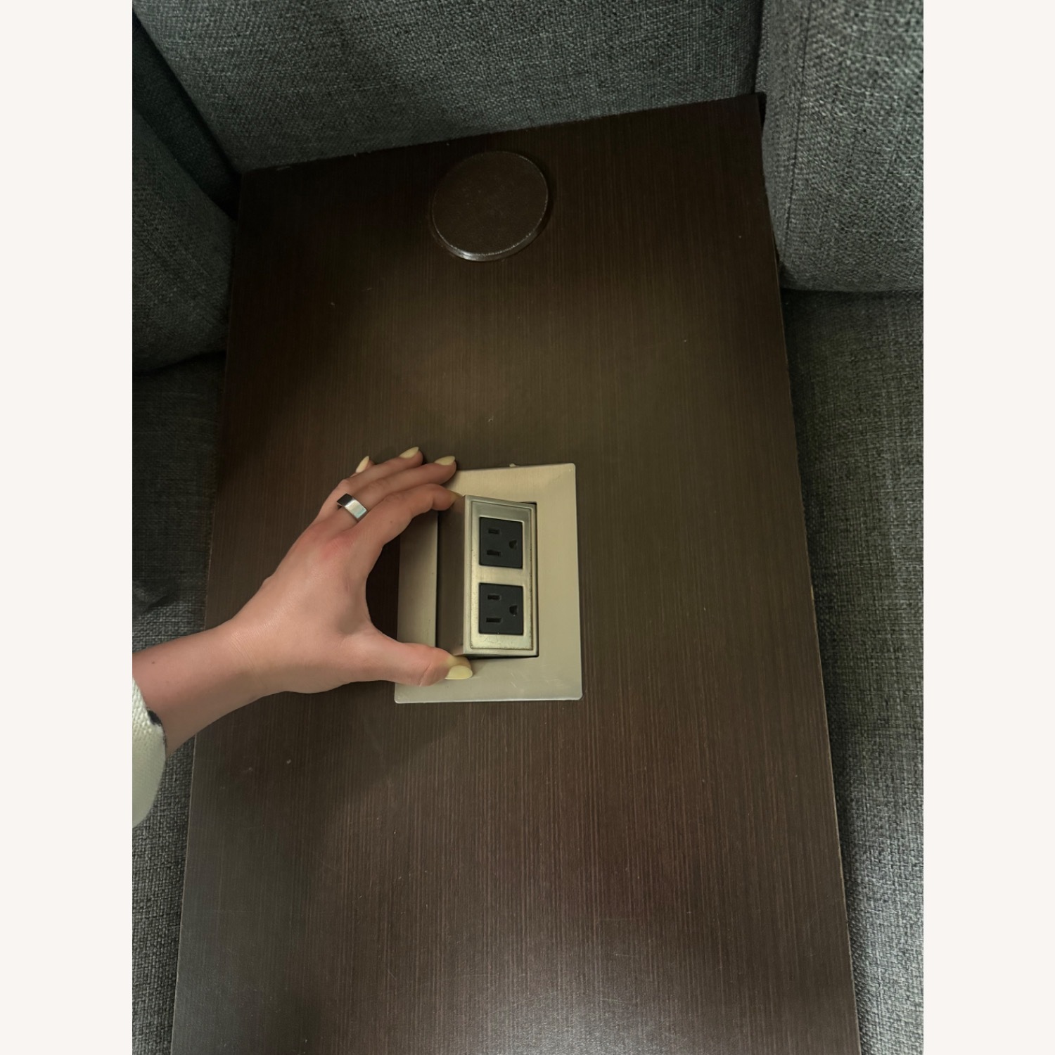 Large Gray Sectional Sofa - image-3