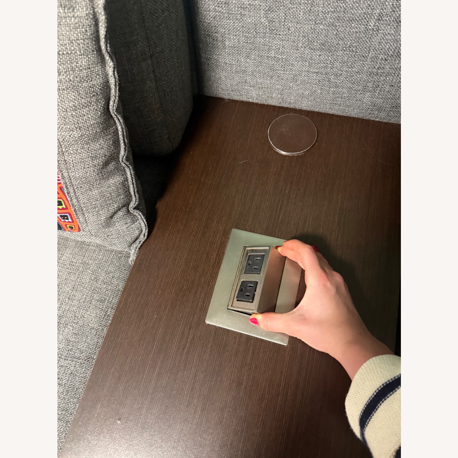 Large Gray Sectional Sofa - image-6