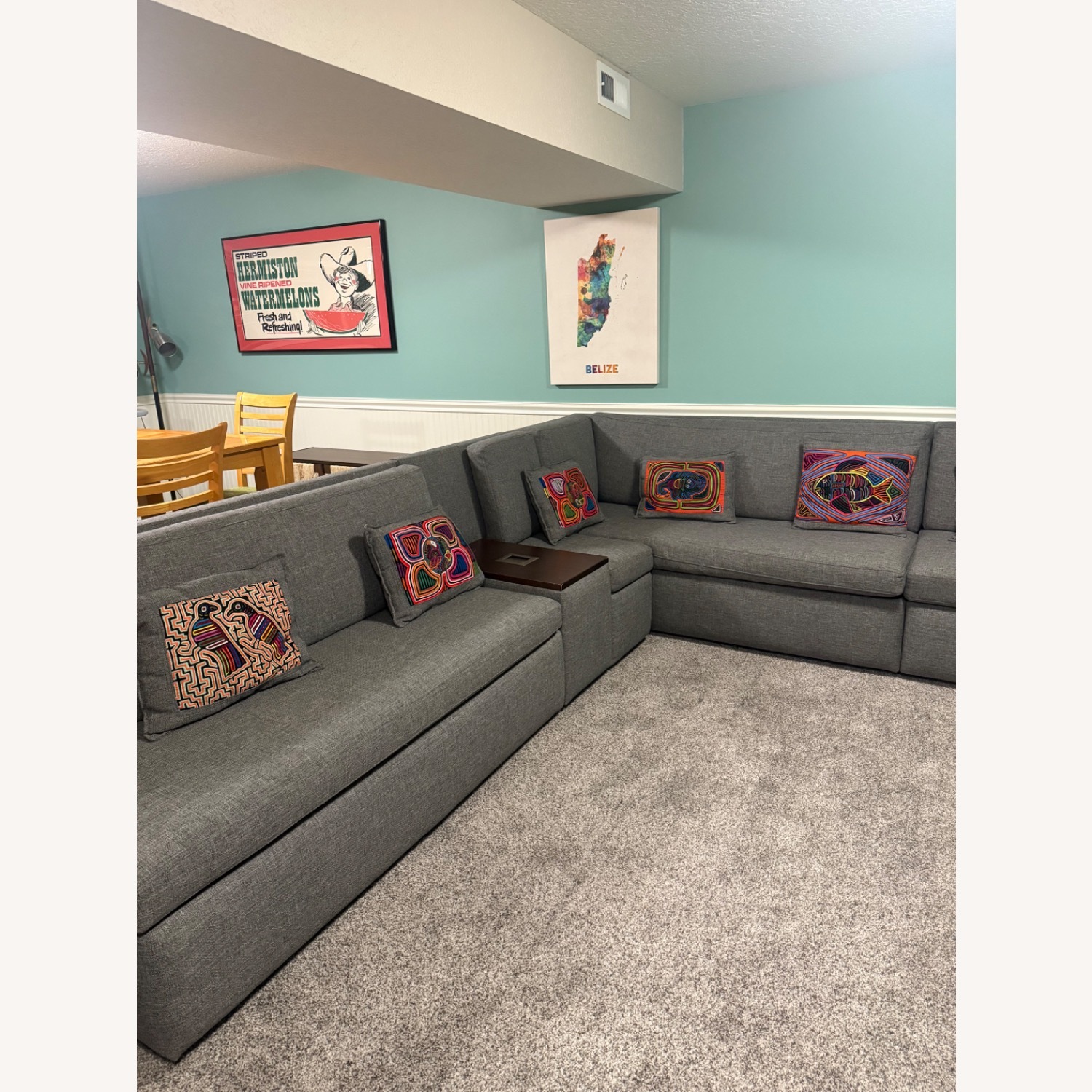 Large Gray Sectional Sofa - image-2