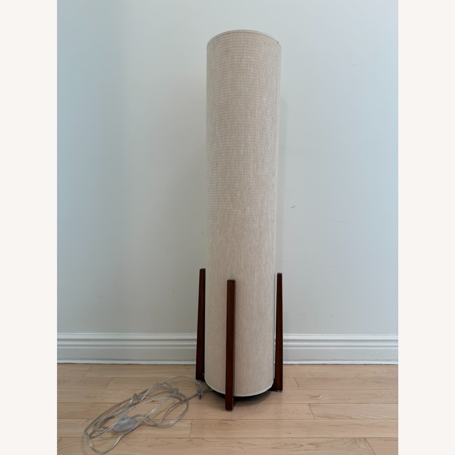 Crate & Barrel Weave Natural Floor Lamp - image-1
