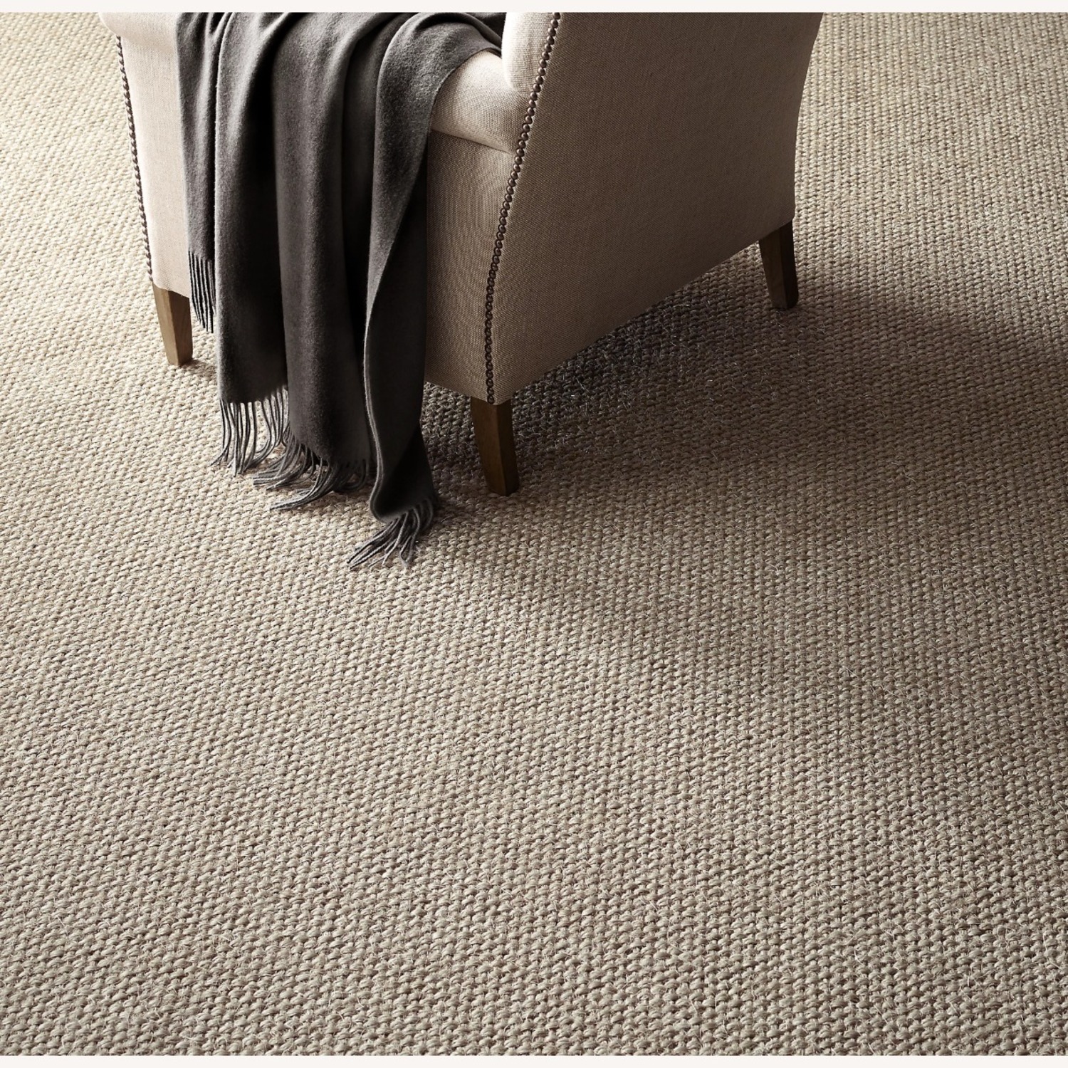 12x15 Belgian Basket Weave Sisal Rug - Linen - image-0
