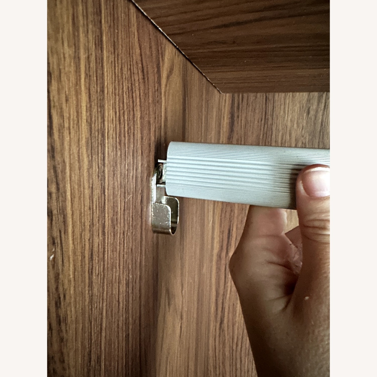 Modern White Walnut Wardrobe - image-6