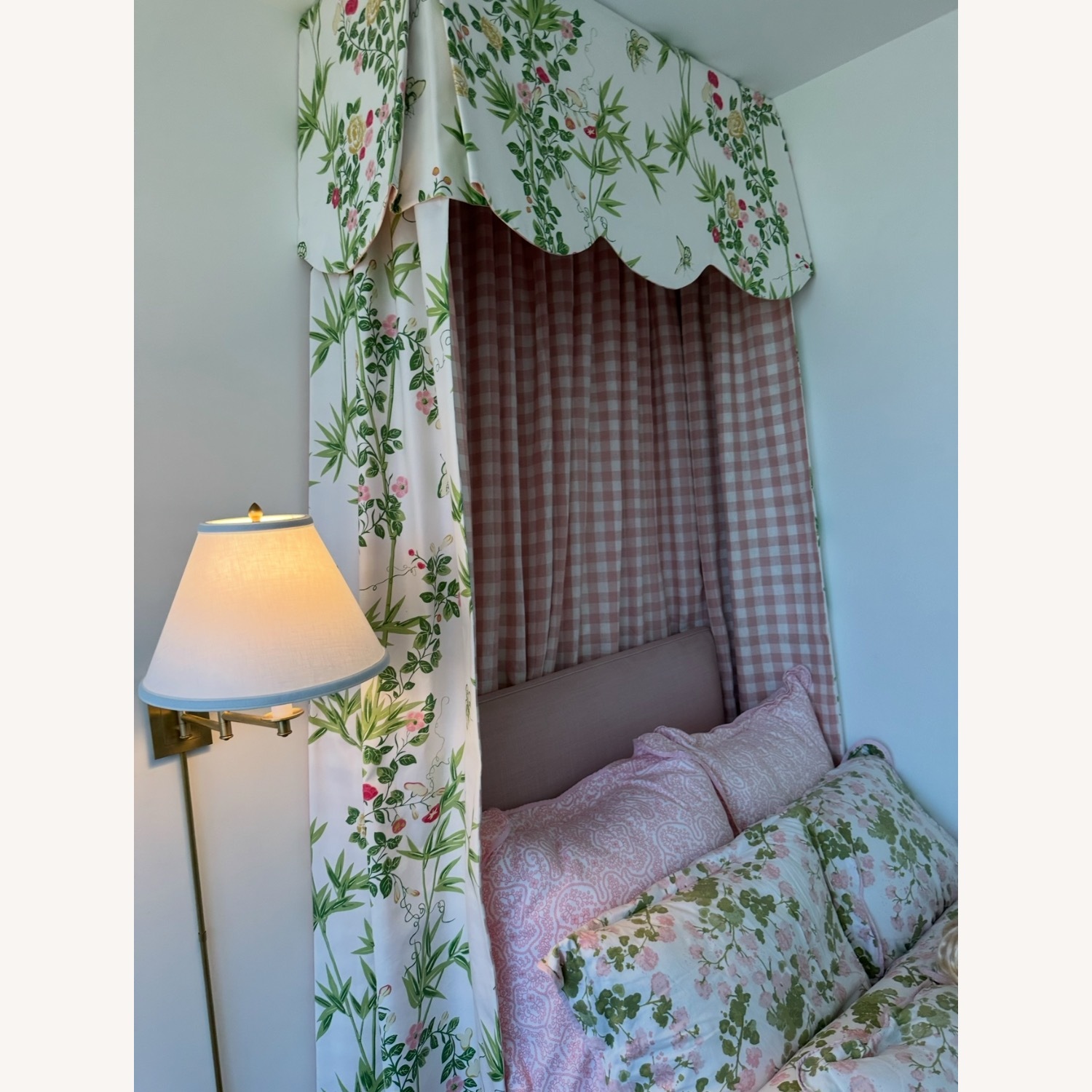 Pink Upholstered Twin Bed with Trundle - image-2