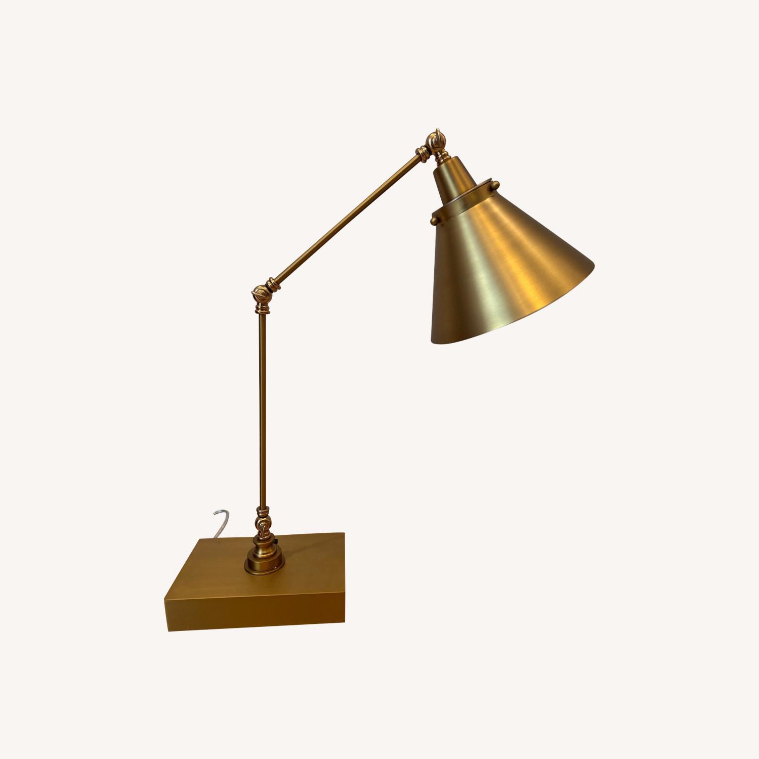 Pair of Elegant Brass Desk Lamps - image-0
