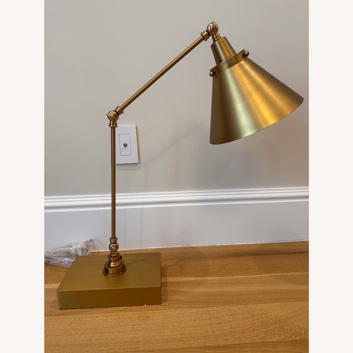 Pair of Elegant Brass Desk Lamps - image-2