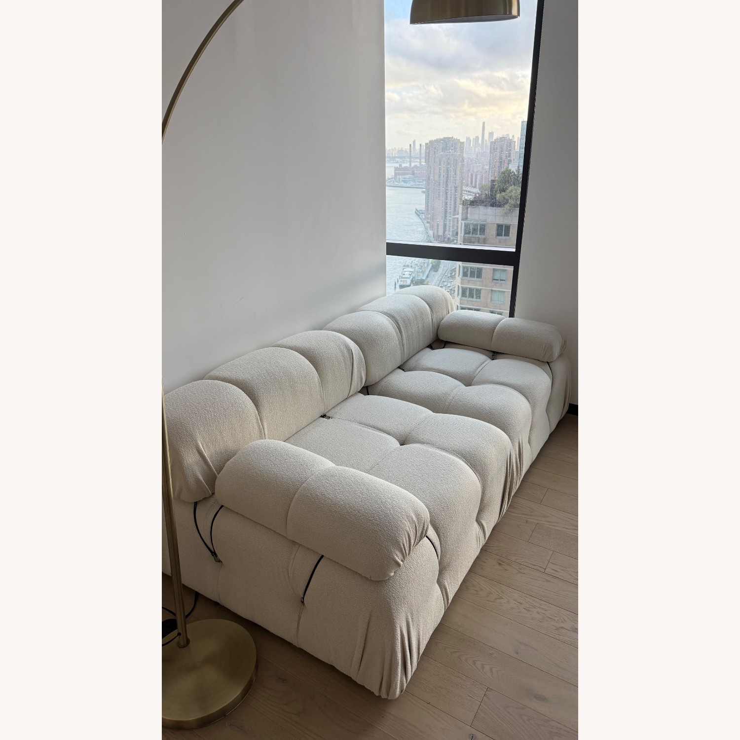 Teddy Velvet Loveseat Sofa Couch - image-1