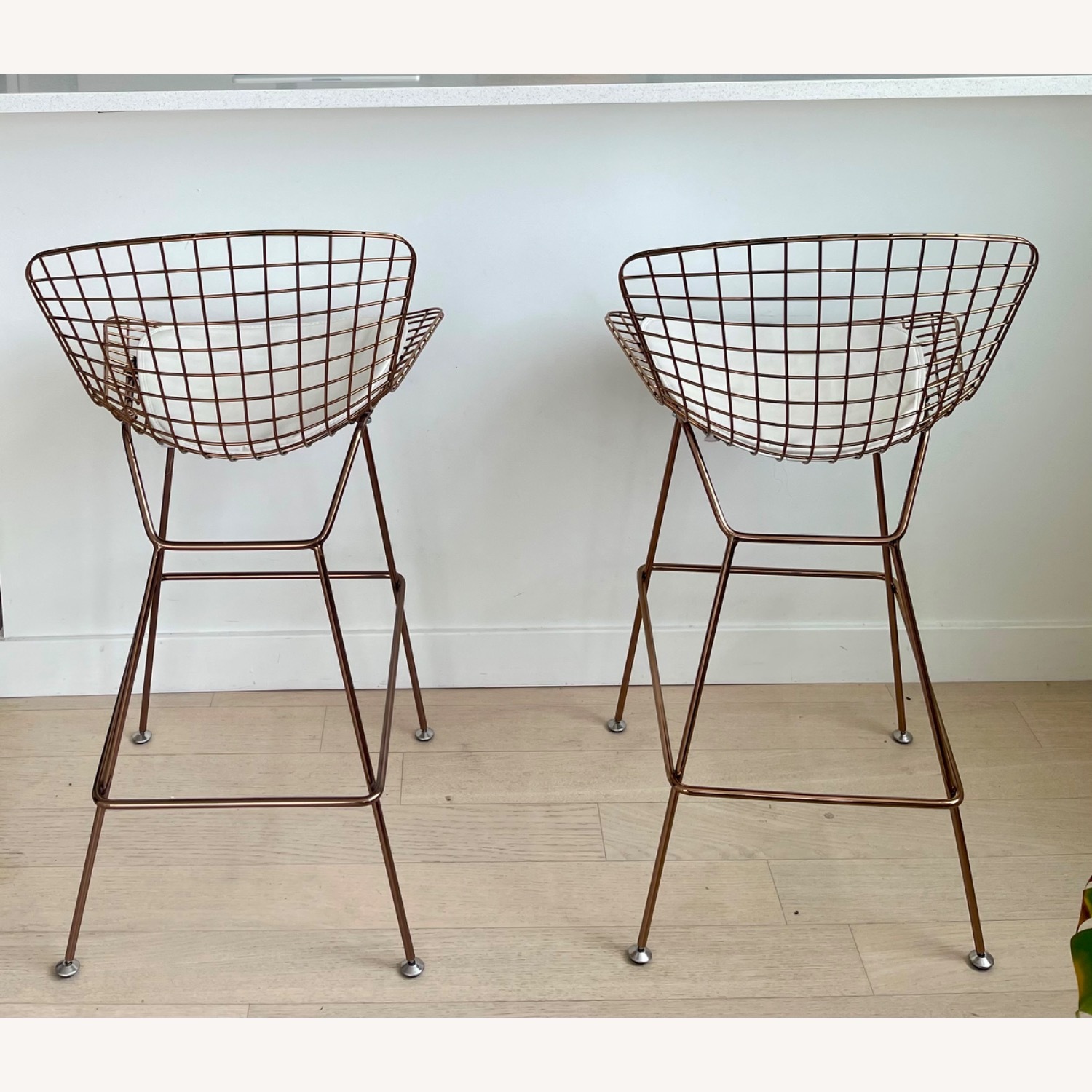 Rose Gold Wireback Bar Stools  - image-0