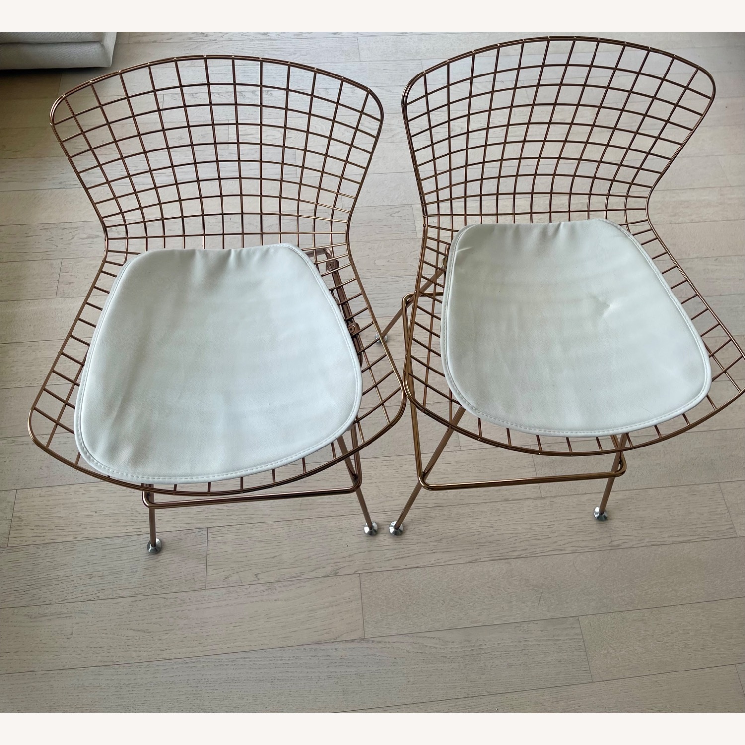 Rose Gold Wireback Bar Stools  - image-1