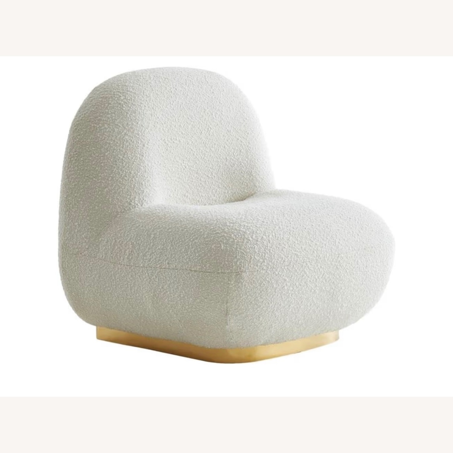Boucle Chair with Gold Metal - image-1