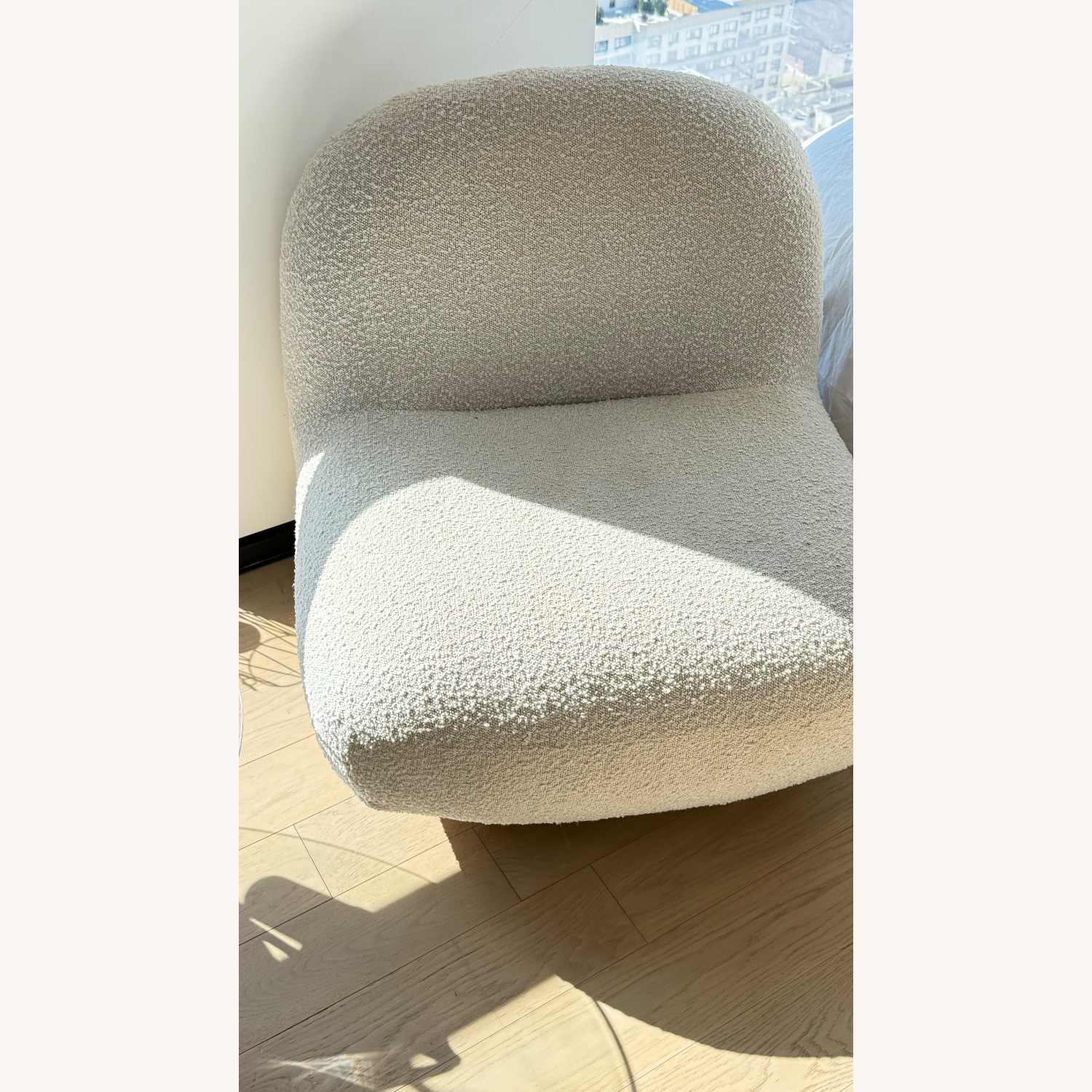 Boucle Chair with Gold Metal - image-9