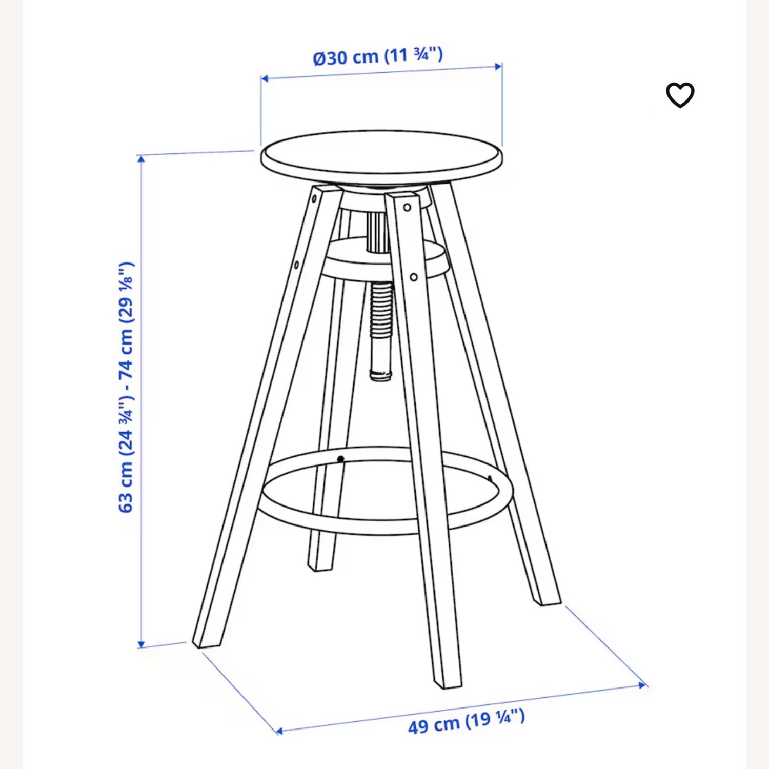 IKEA DALFRED Bar Stool - image-4