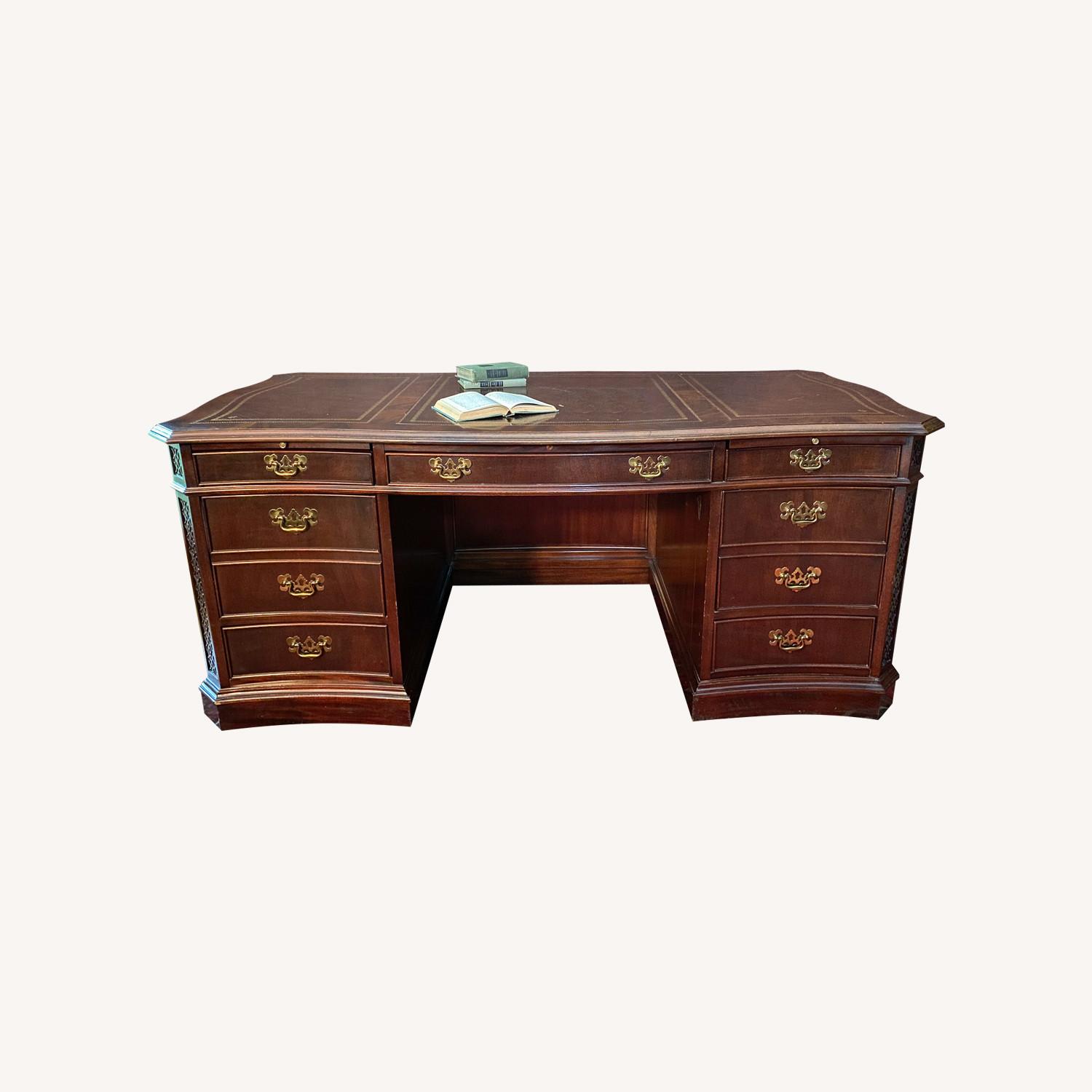 Sligh Ornate Executive Desk - image-0
