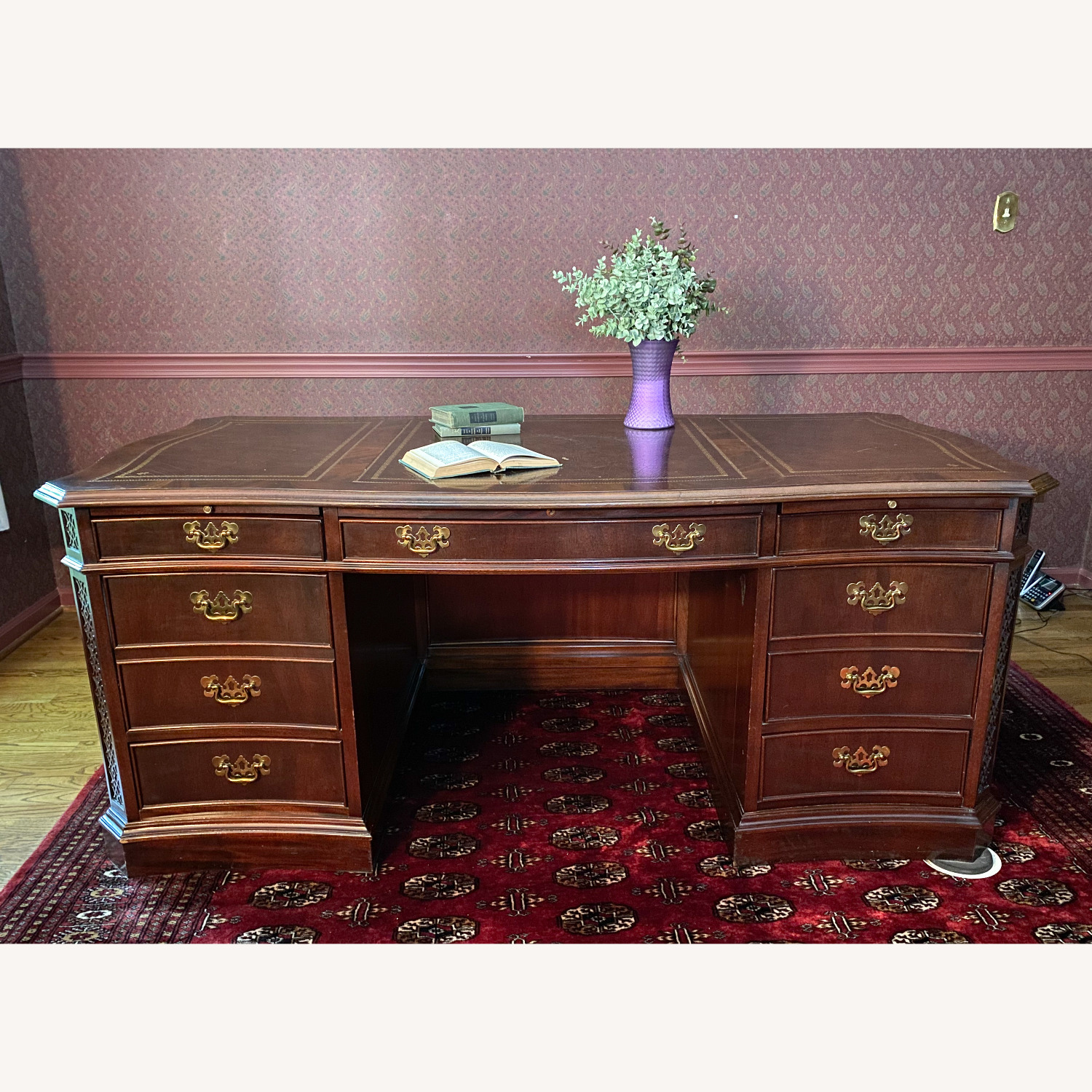 Sligh Ornate Executive Desk - image-1