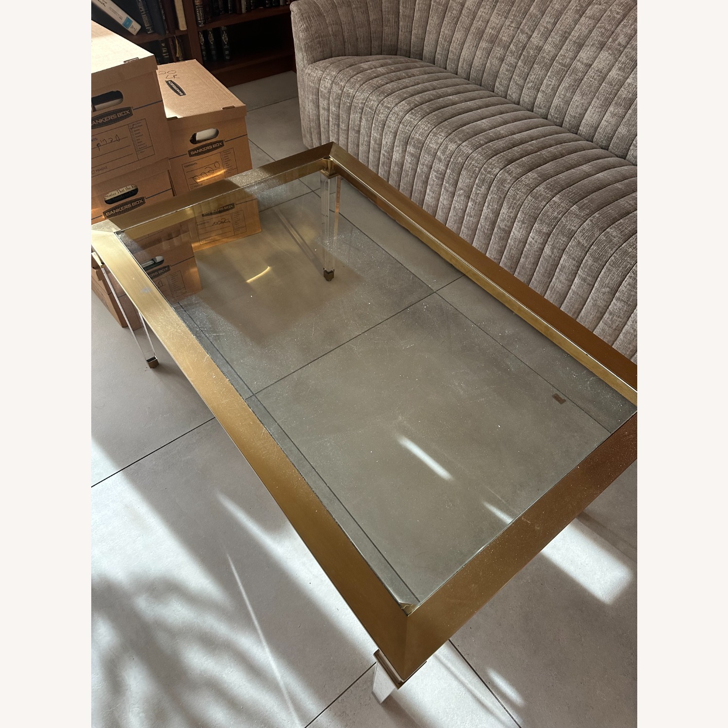 Contemporary Glass Top Coffee Table  - image-2