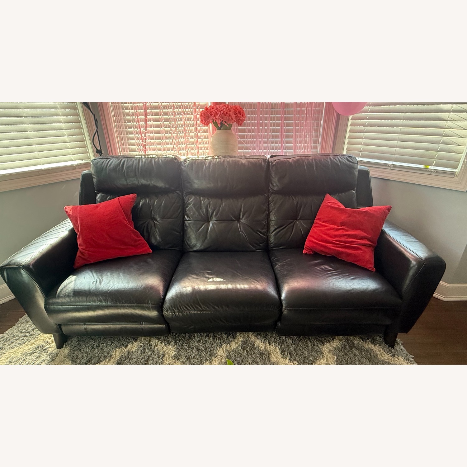 Black Leather Recliner - image-1