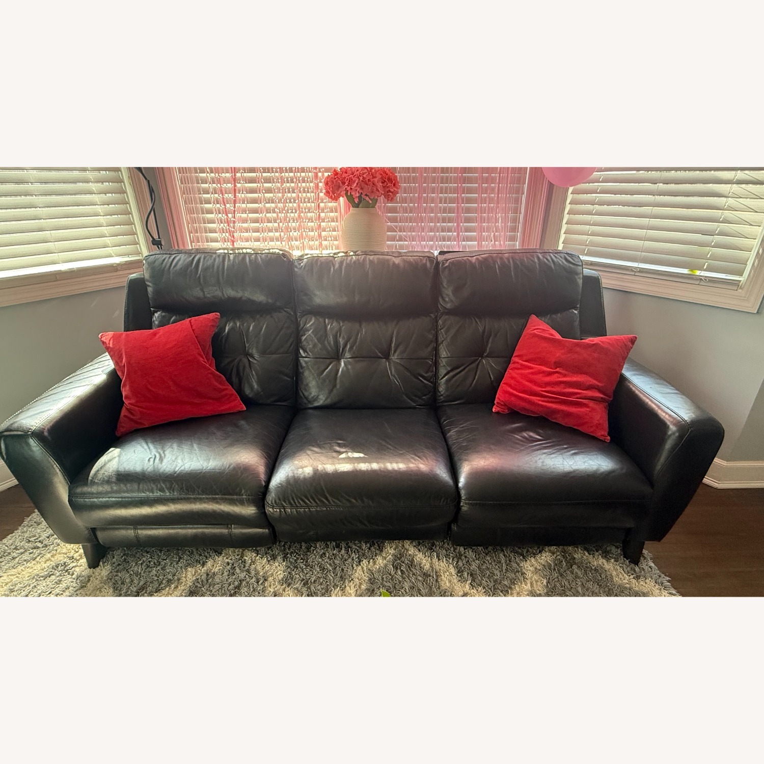 Black Leather Recliner - image-2