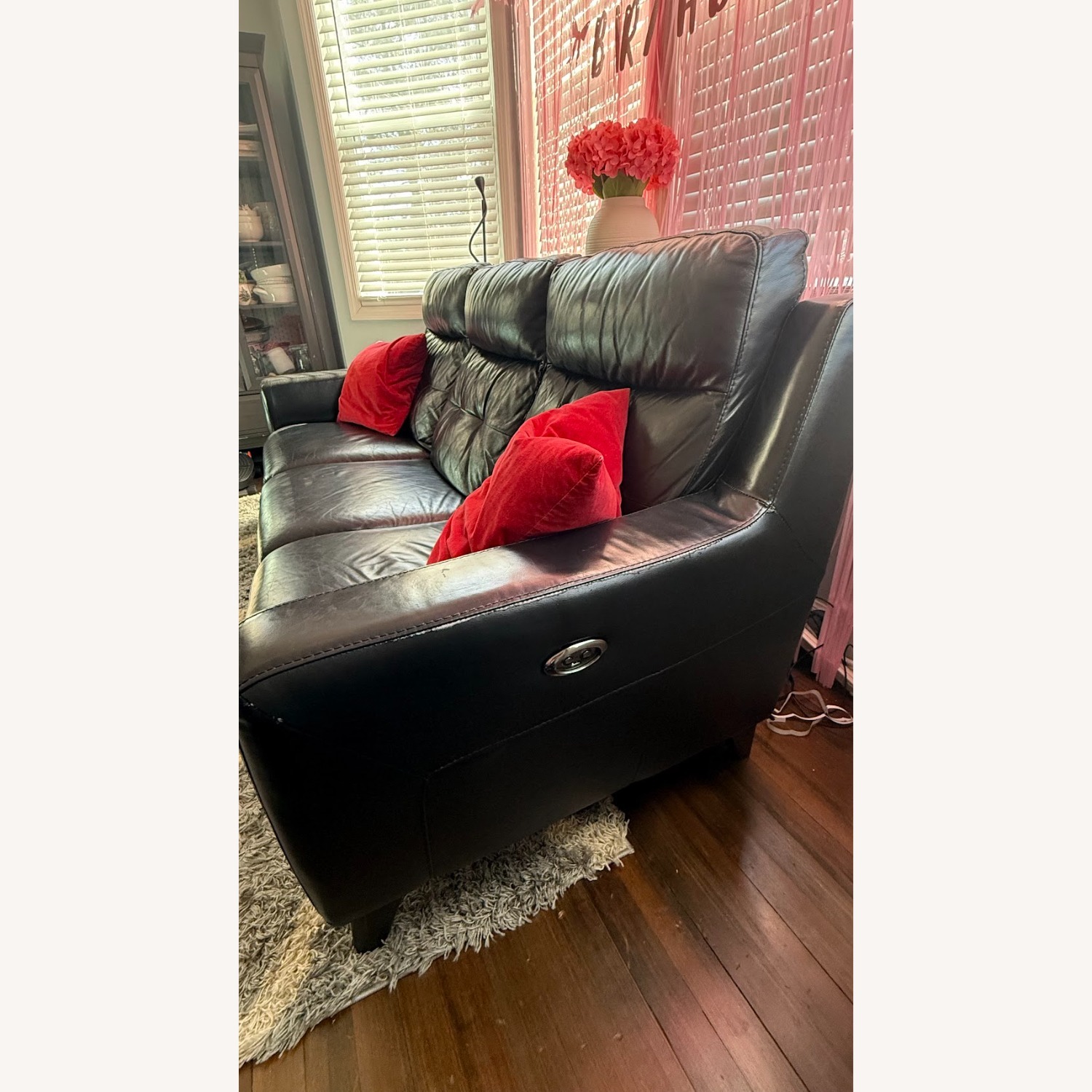 Black Leather Recliner - image-3