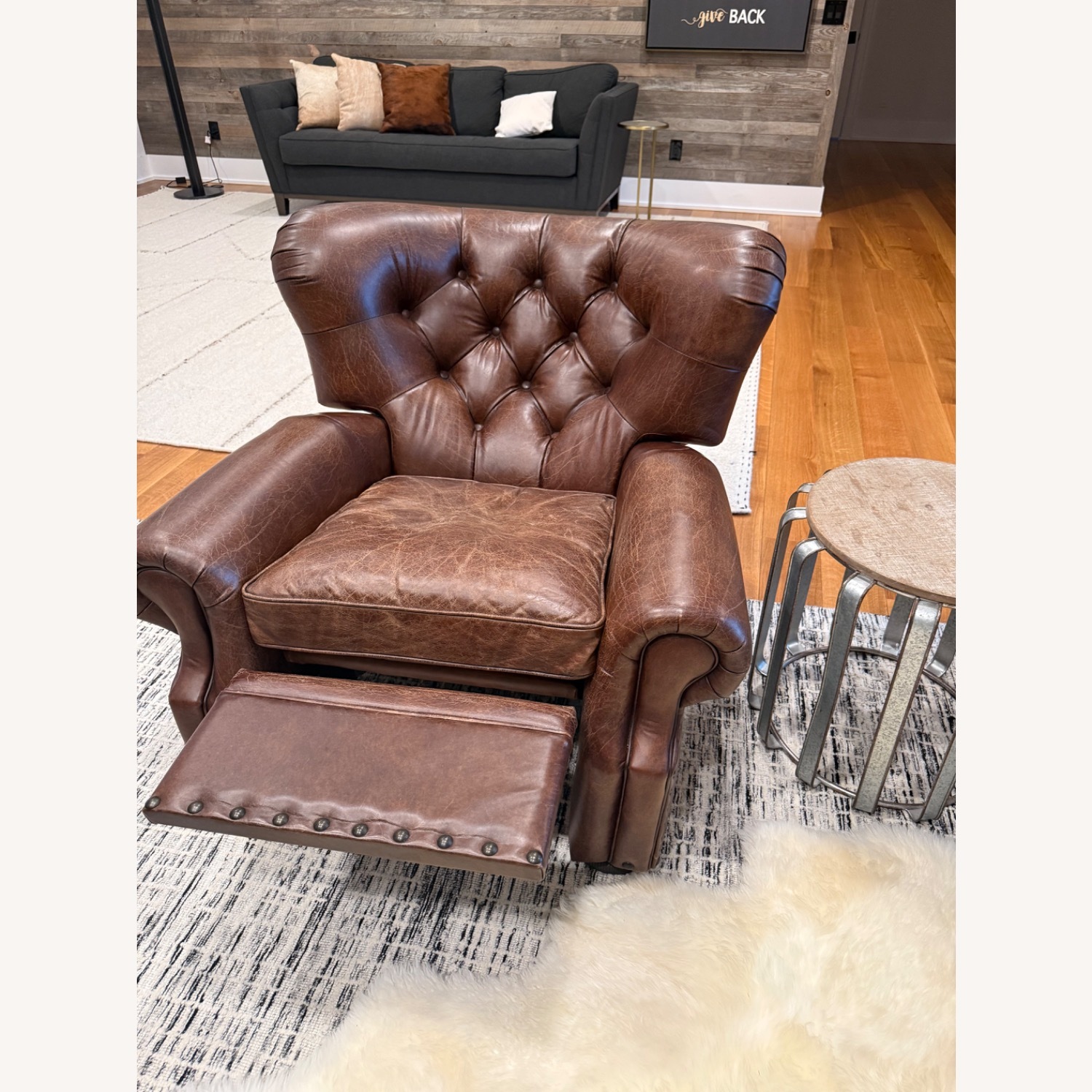 Churchill Leather Recliner with Nailheads - image-4