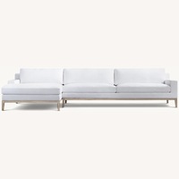 Italia Track Arm Left-Arm Sofa-Chaise Sectional - Oak Base