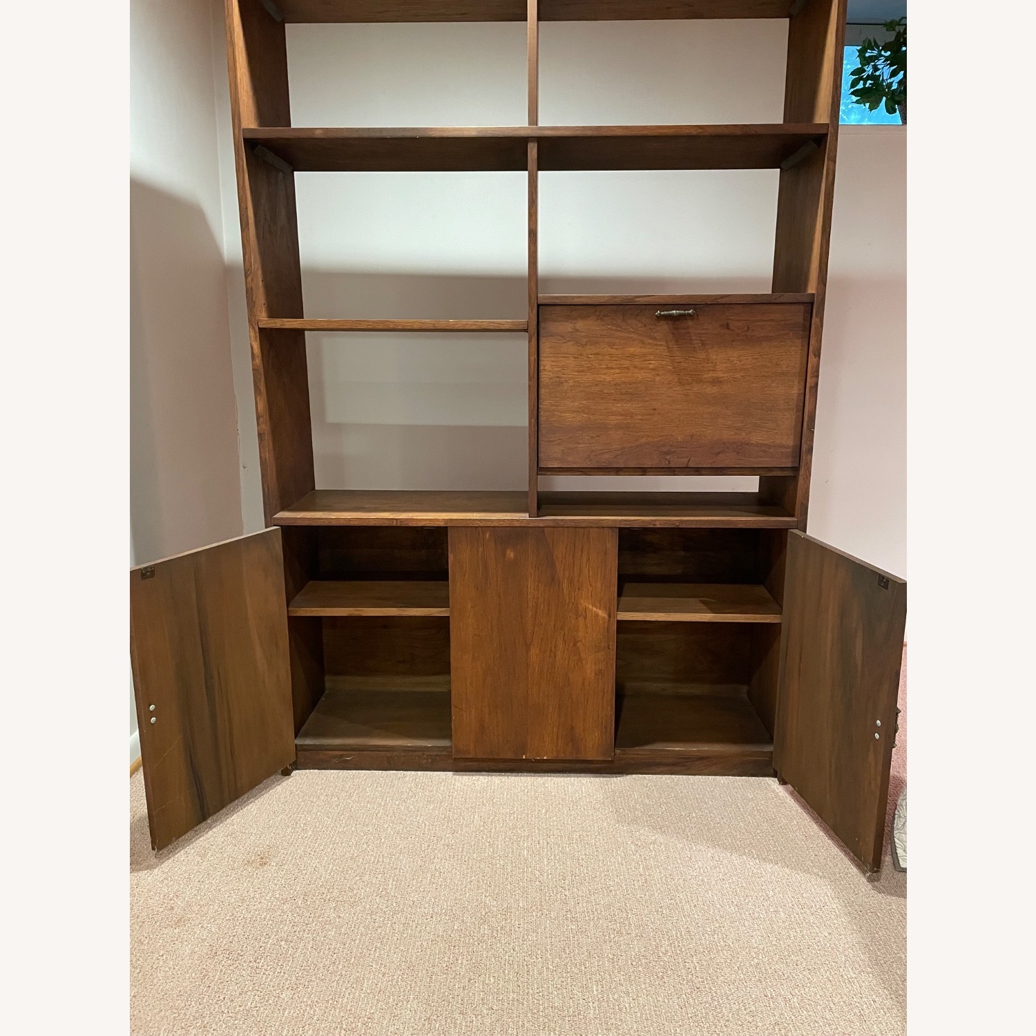 Solid Pecan Wall Unit - image-1