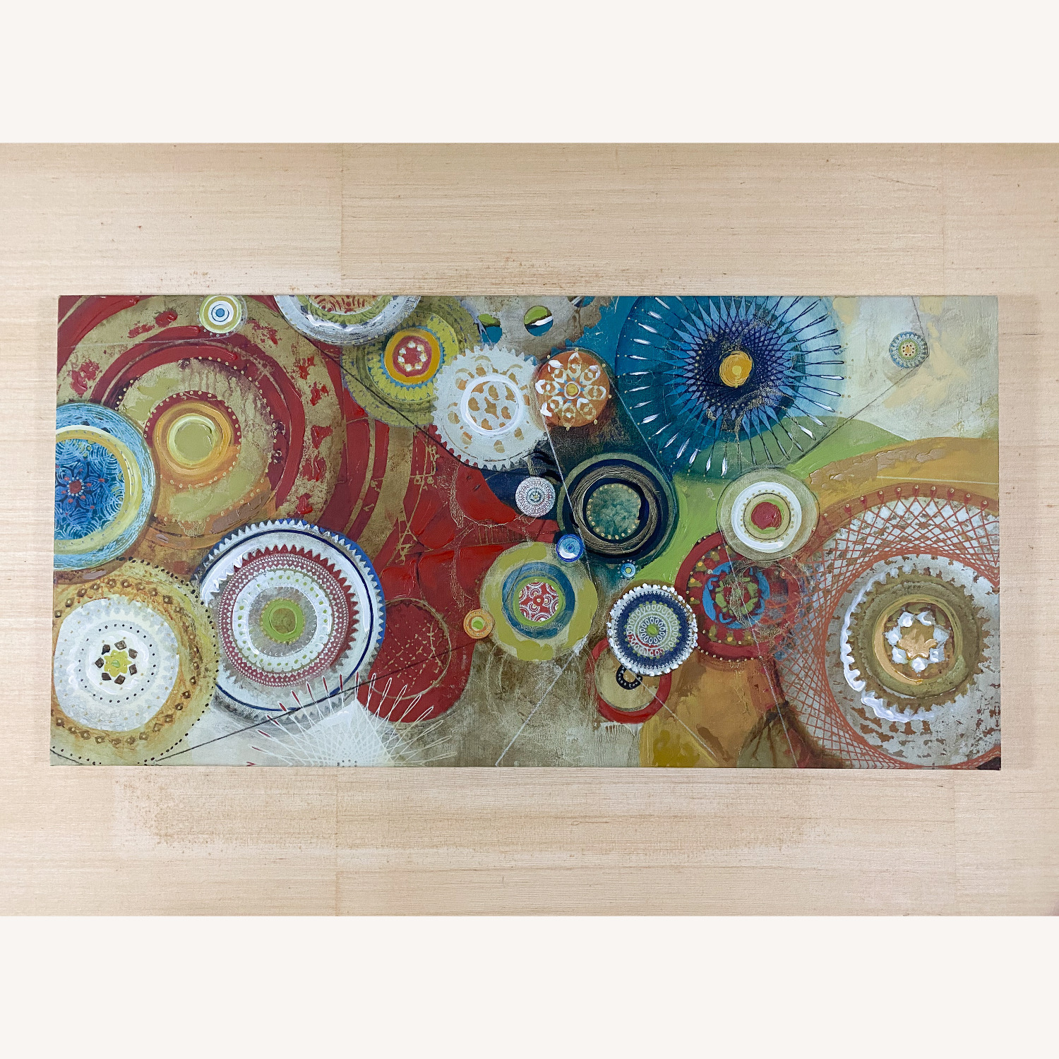 World Market Colorful Abstract Art Print - image-0