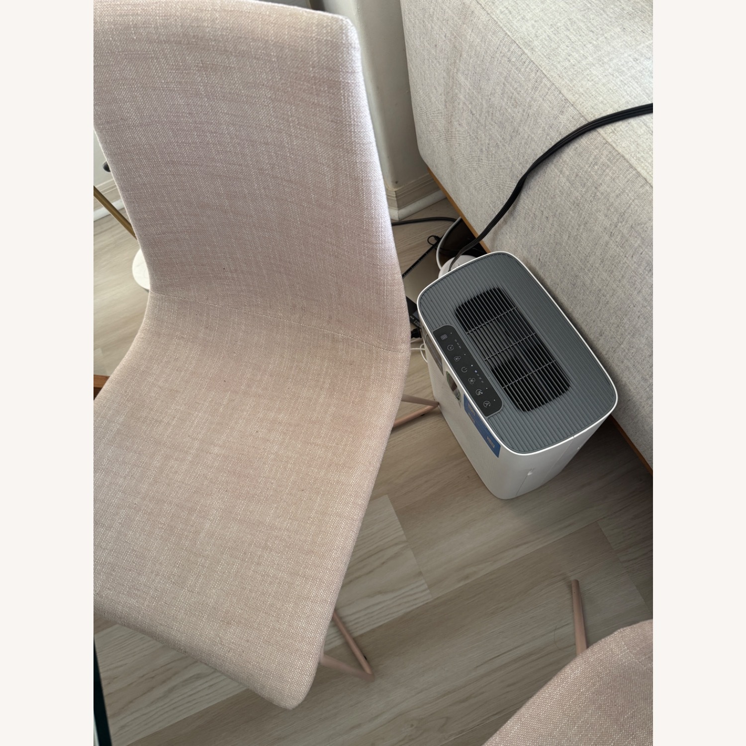 West Elm Slope Dining Chair Set of 4 Pink - image-2