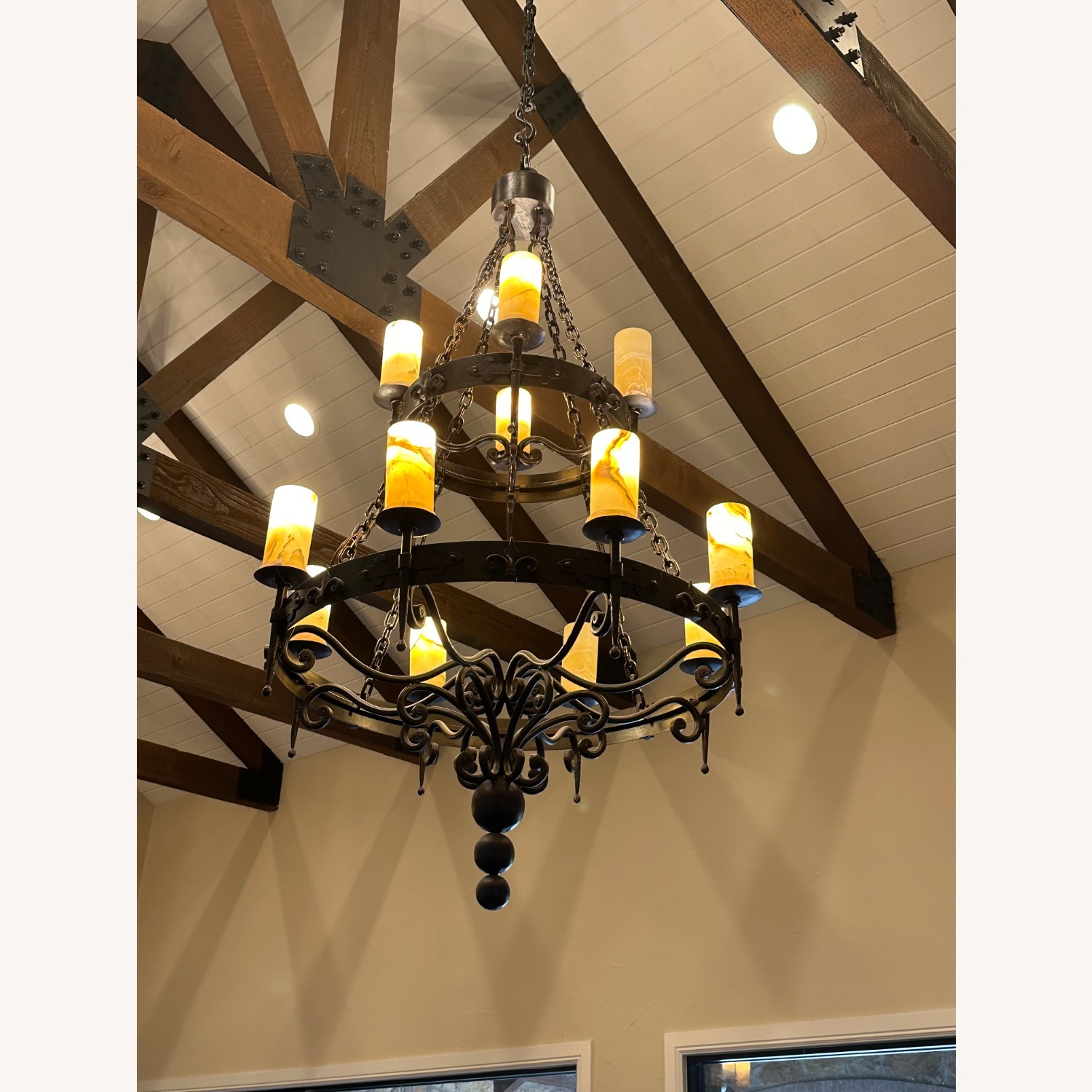Antique Tuscan Style Chandelier - image-6