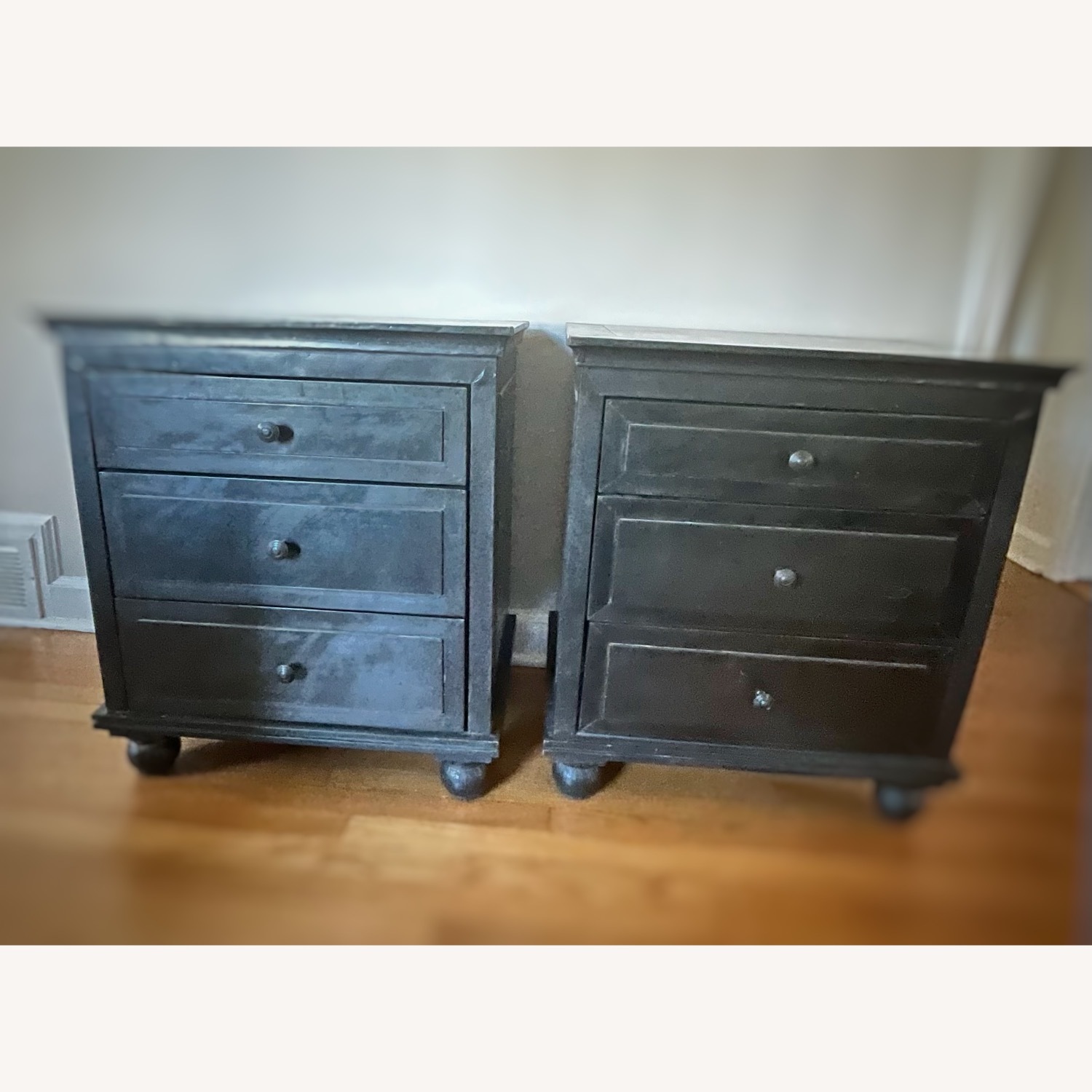 Restoration Hardware  Zinc 26" Bedside Tables - image-2