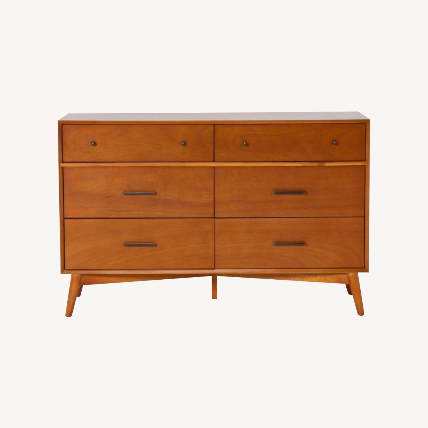 Living Spaces Mid Century Solid Wood 6 Drawer Dresser - image-0