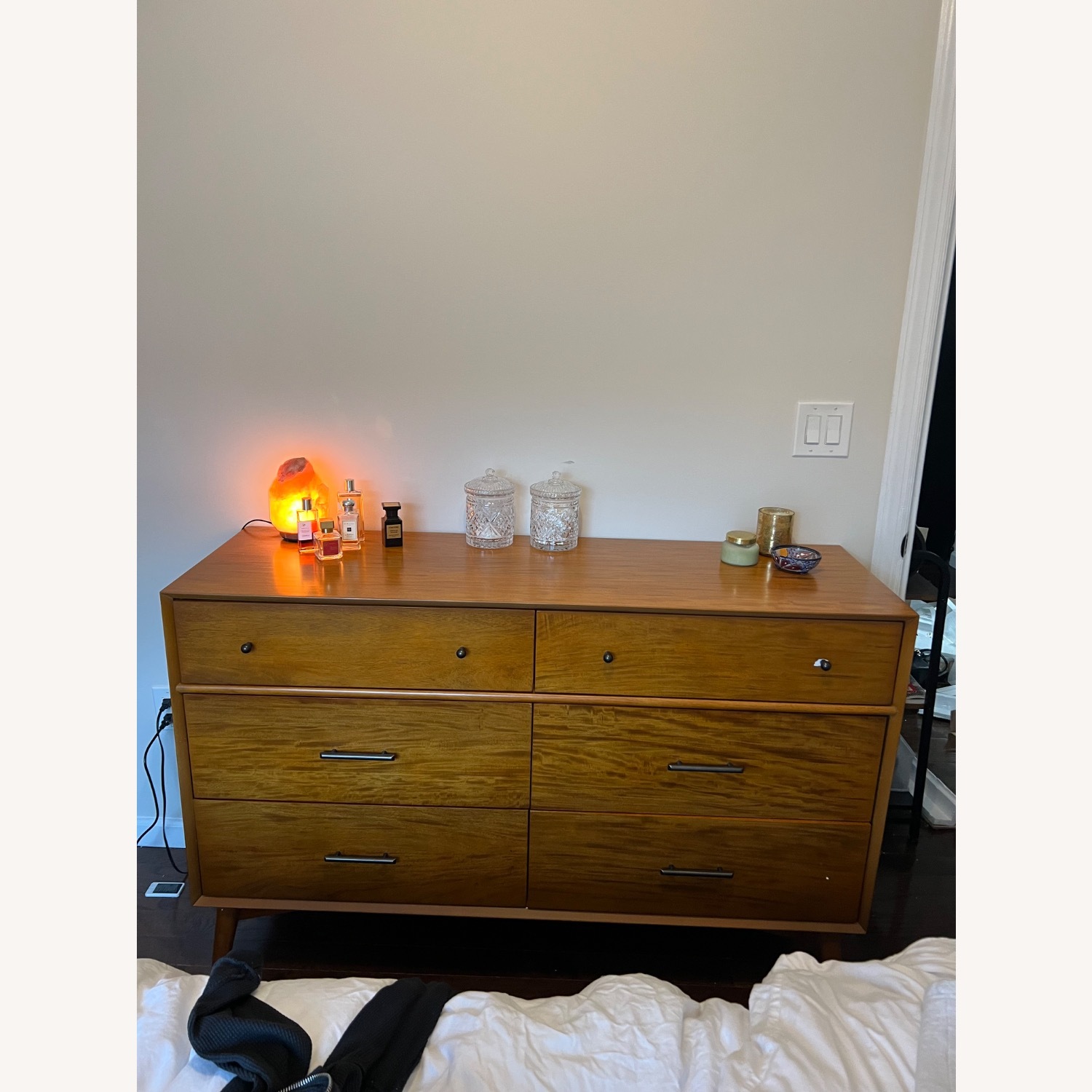 Living Spaces Mid Century Solid Wood 6 Drawer Dresser - image-2