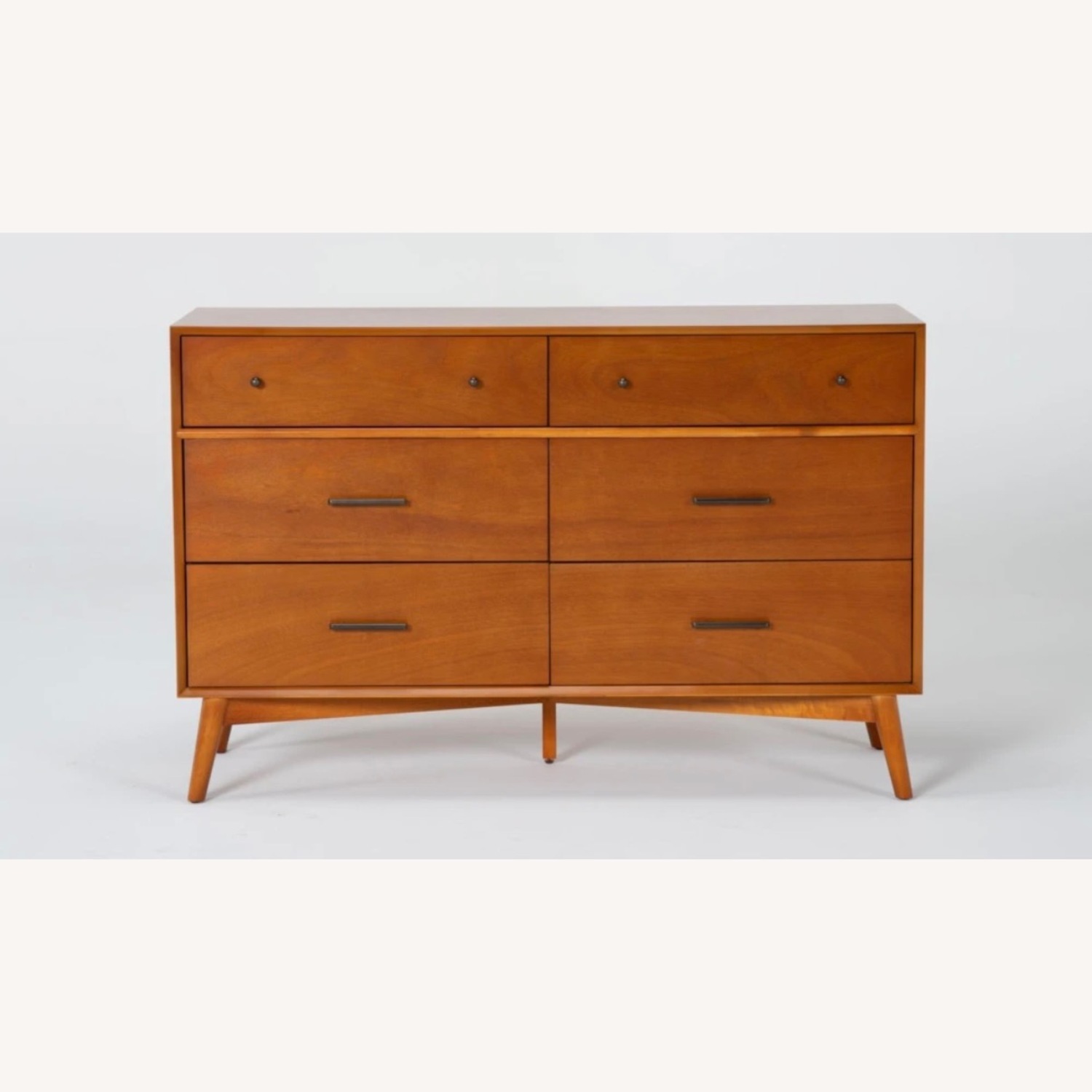 Living Spaces Mid Century Solid Wood 6 Drawer Dresser - image-1