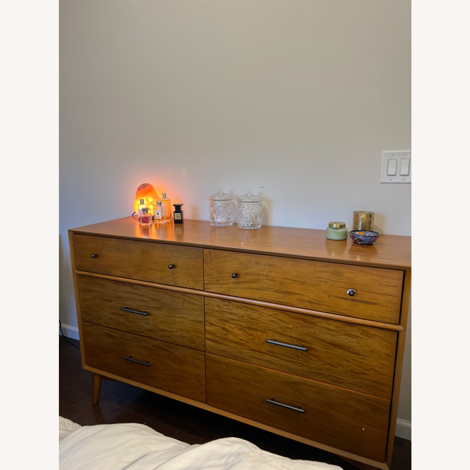 Living Spaces Mid Century Solid Wood 6 Drawer Dresser - image-3