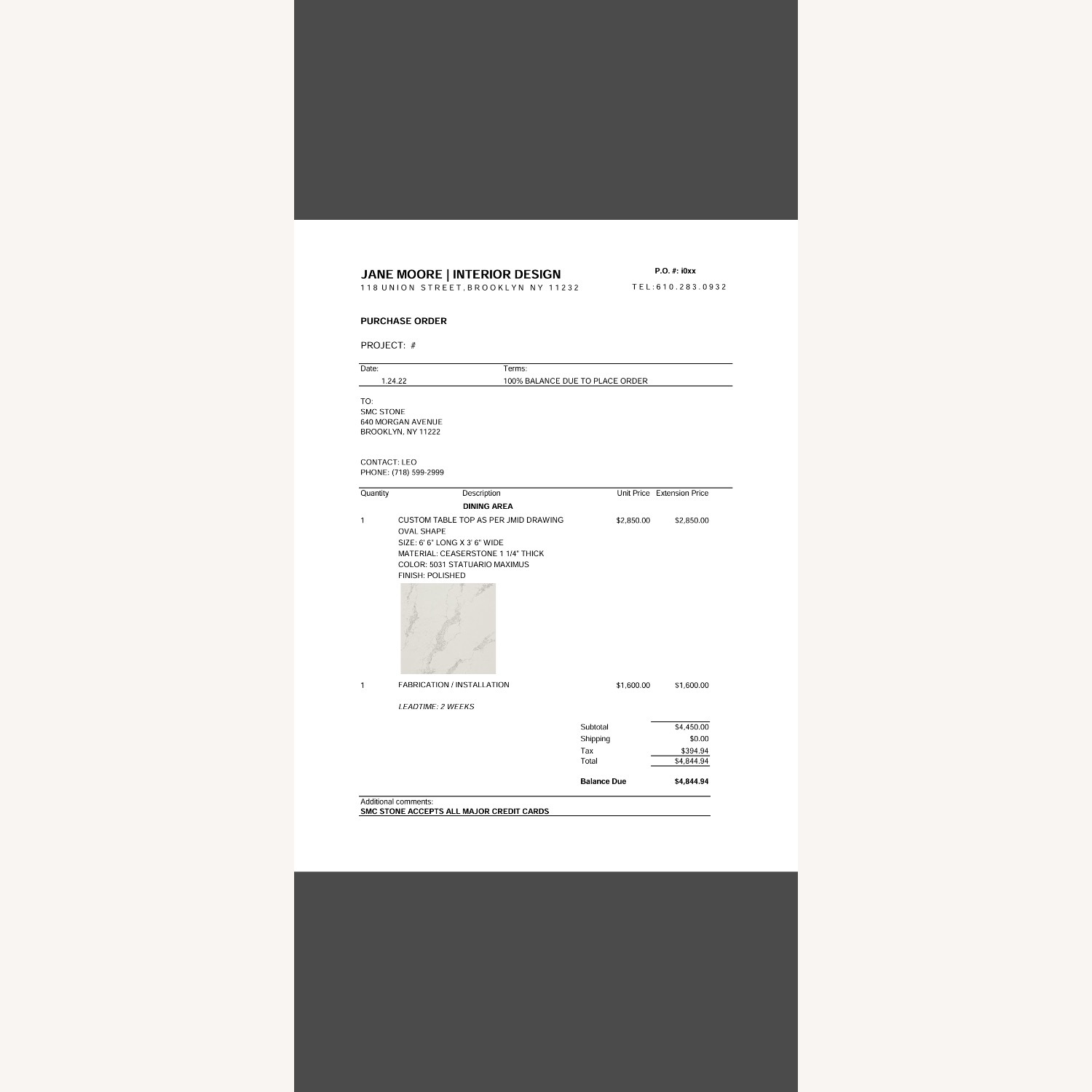 Custom Caesarstone Tulip Dining Table – Oval - image-5