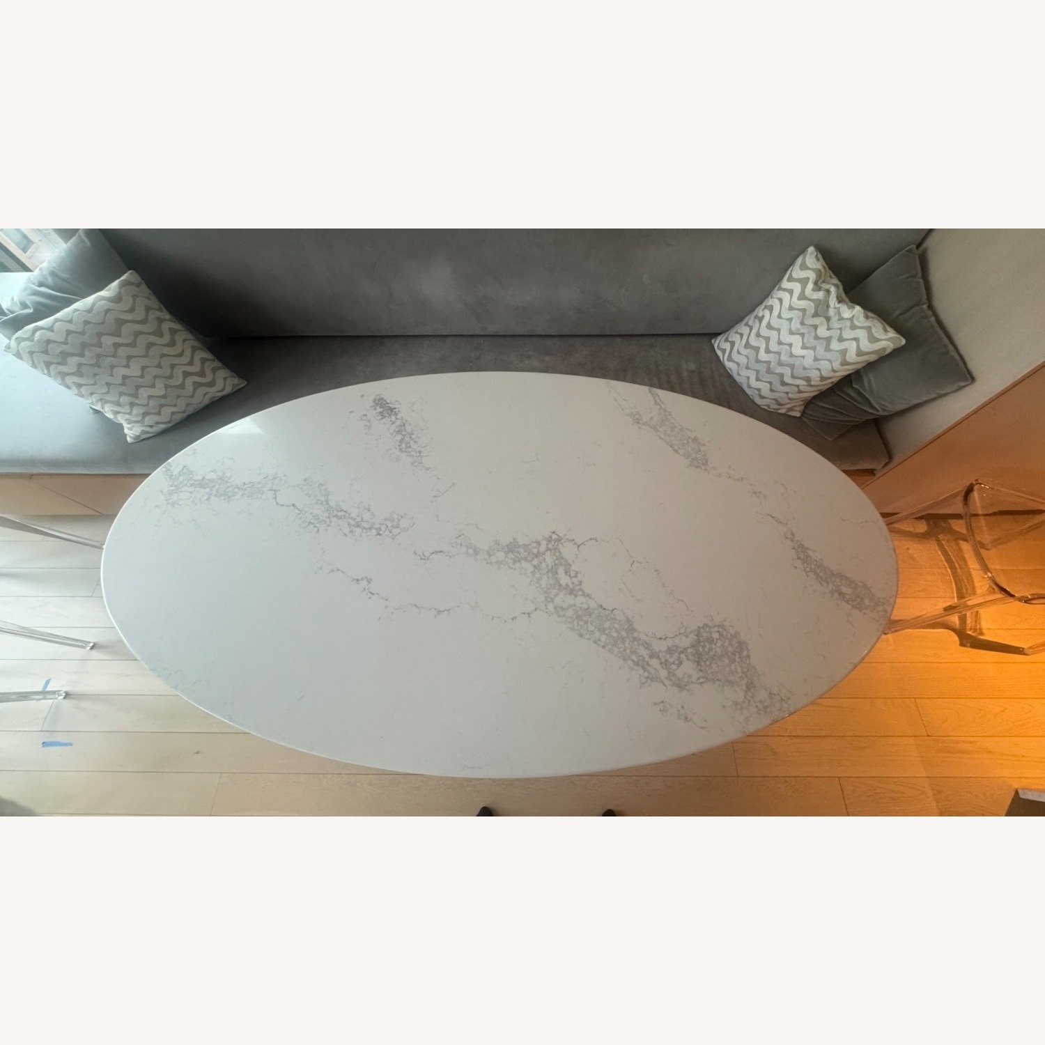 Custom Caesarstone Tulip Dining Table – Oval - image-2