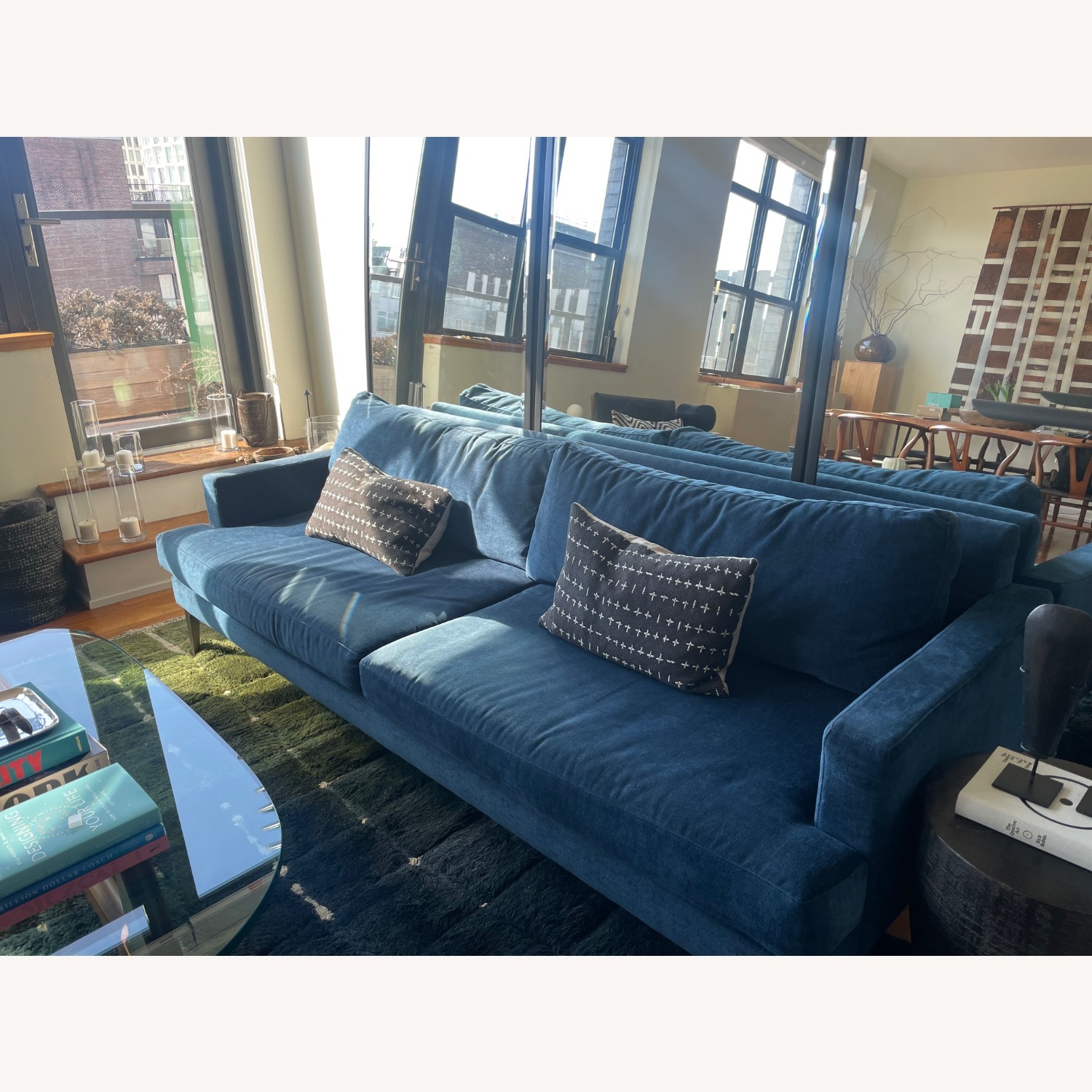 West Elm Andes Sofa Blue - image-2