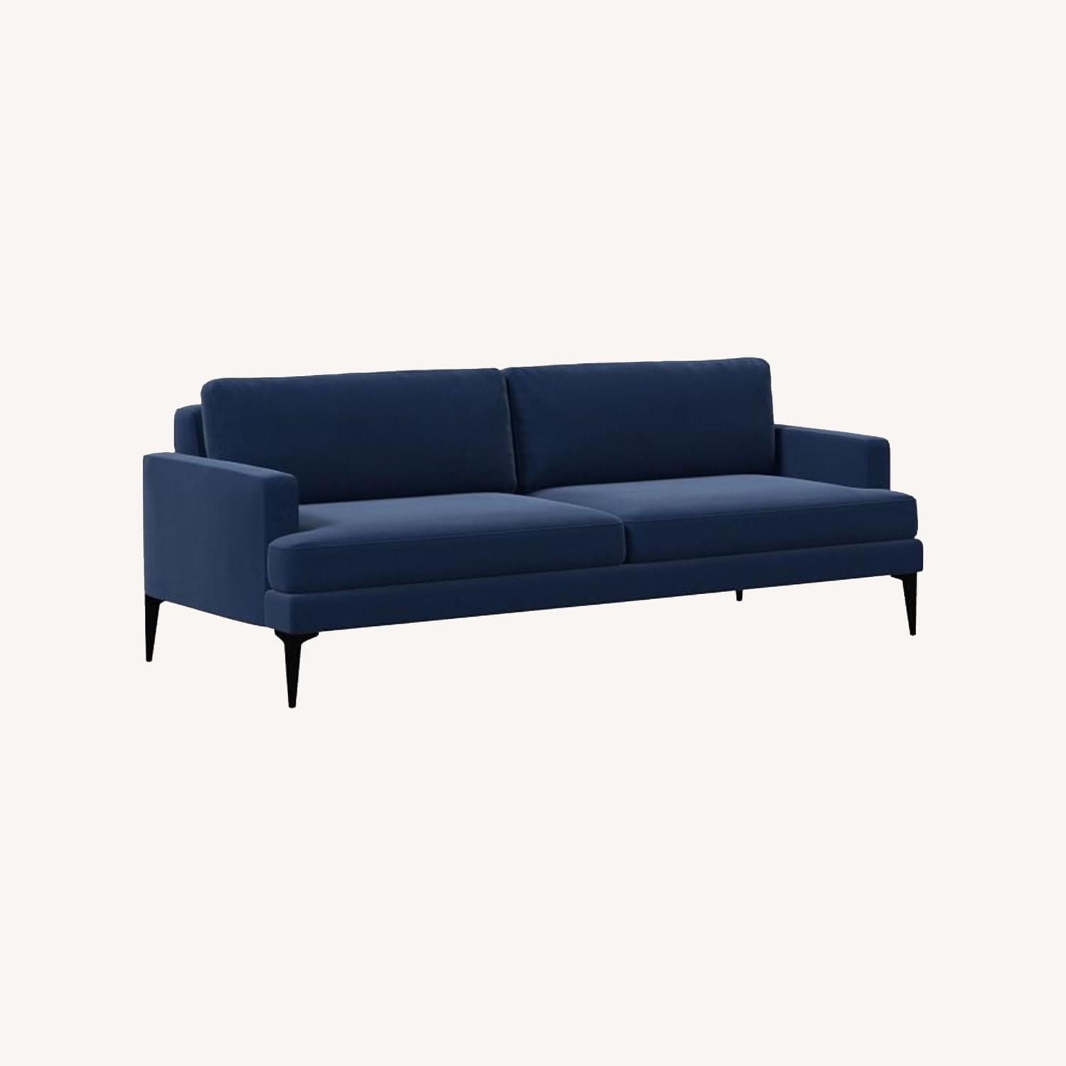 West Elm Andes Sofa Blue - image-0